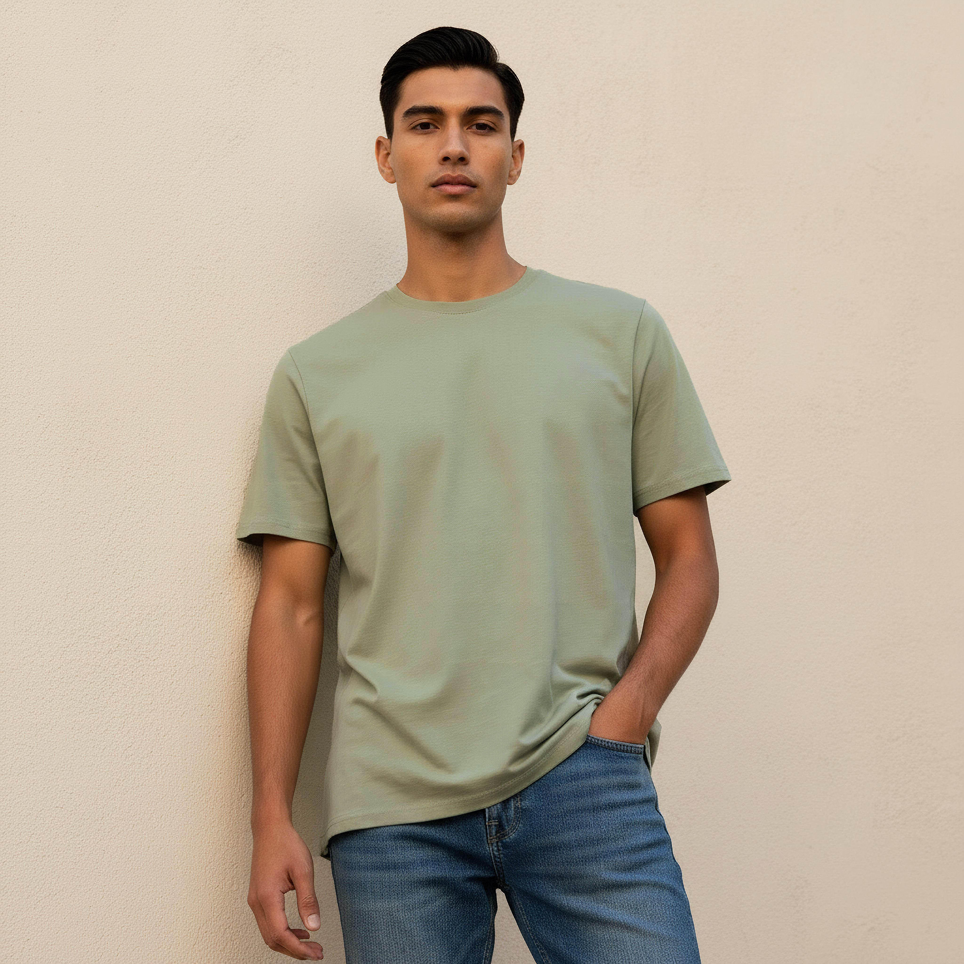Men Regular Fit Crew Neck Short Sleeves T-shirt-men-clothing-tshirtsandpolos-tshirts-image-1