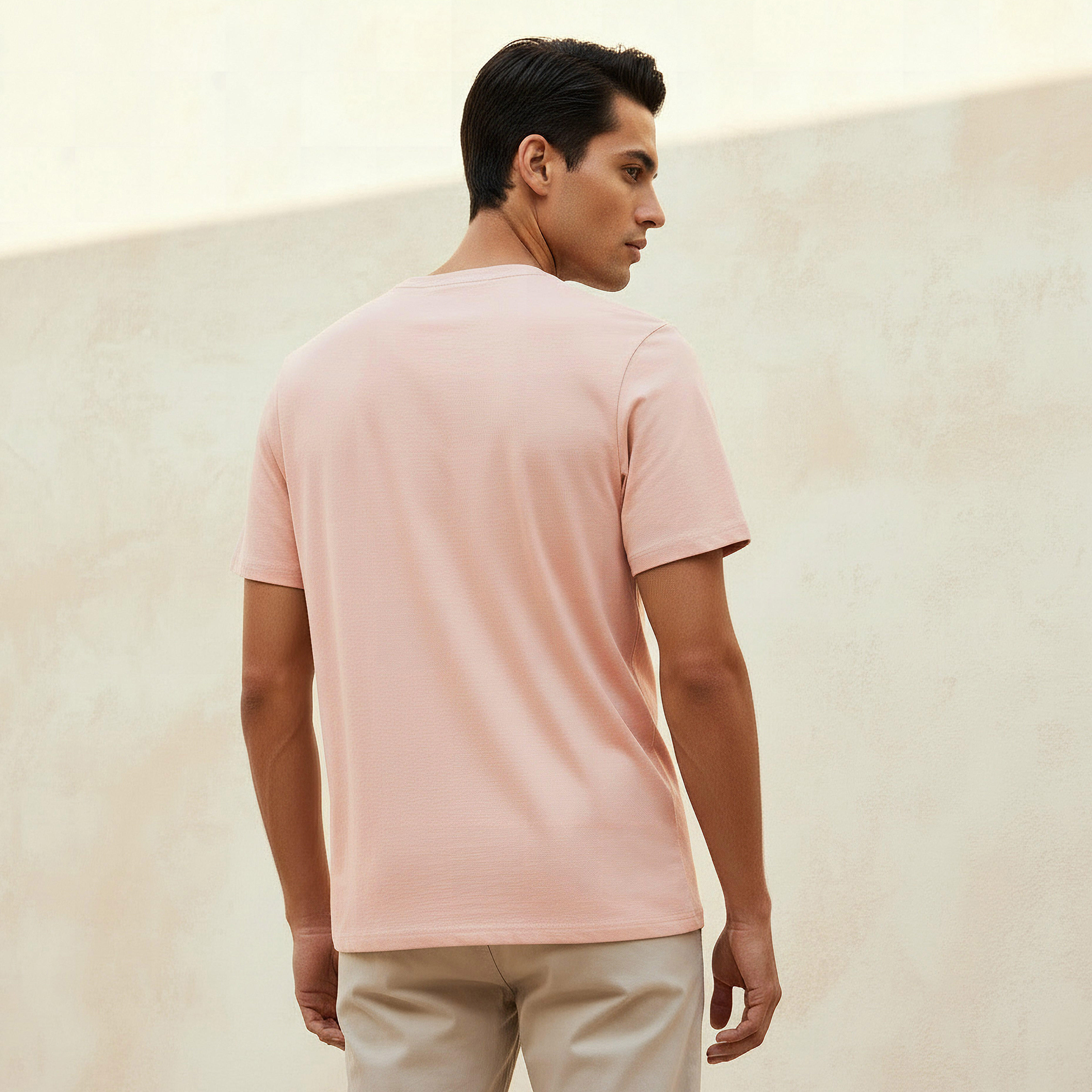 تيشيرت بياقة ضيقة وأكمام قصيرة للرجال-men-clothing-tshirtsandpolos-tshirts-image-4