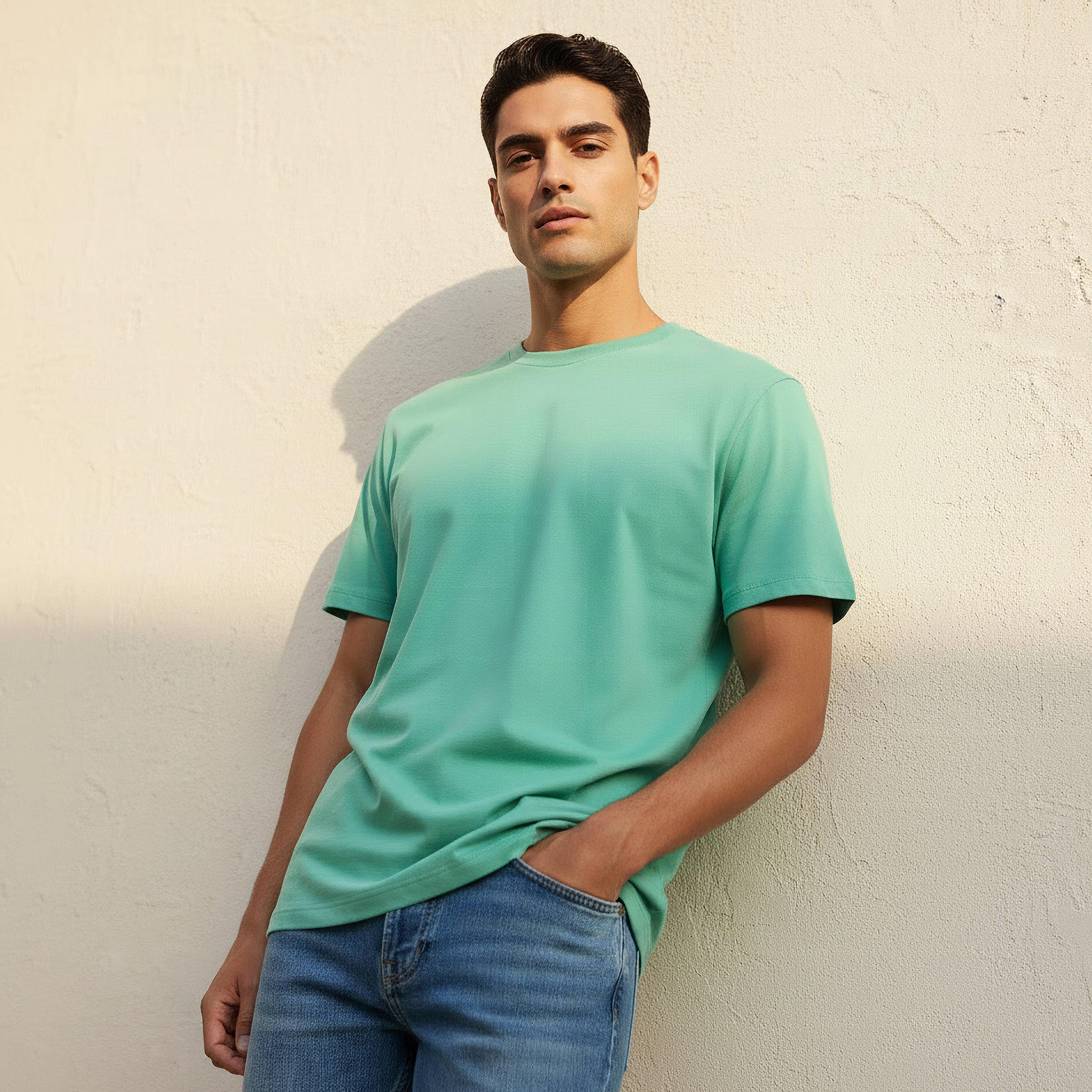 Men Relaxed Fit Crew Neck Short Sleeves Jersey T-shirt-men-clothing-tshirtsandpolos-tshirts-image-1