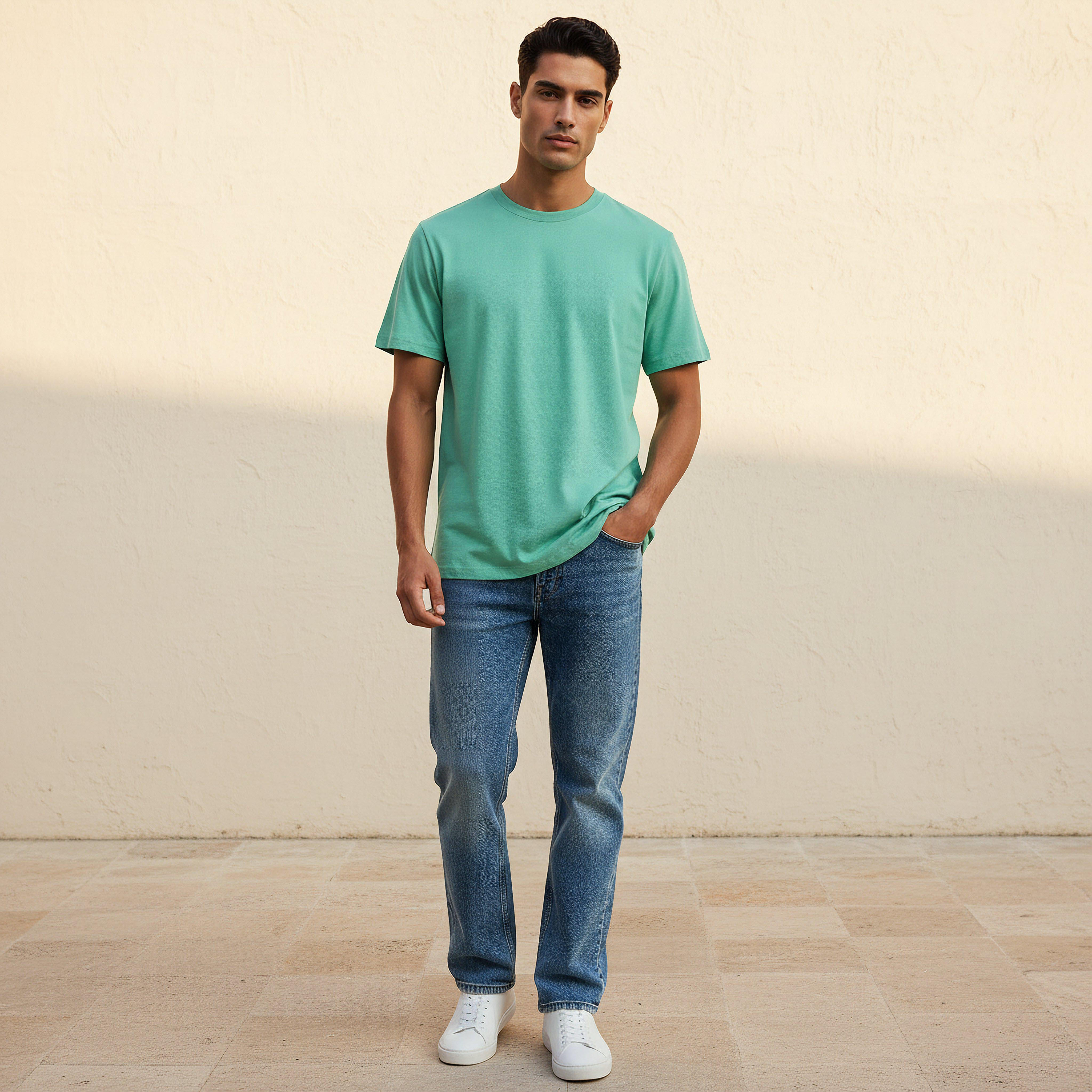 Men Relaxed Fit Crew Neck Short Sleeves Jersey T-shirt-men-clothing-tshirtsandpolos-tshirts-image-3