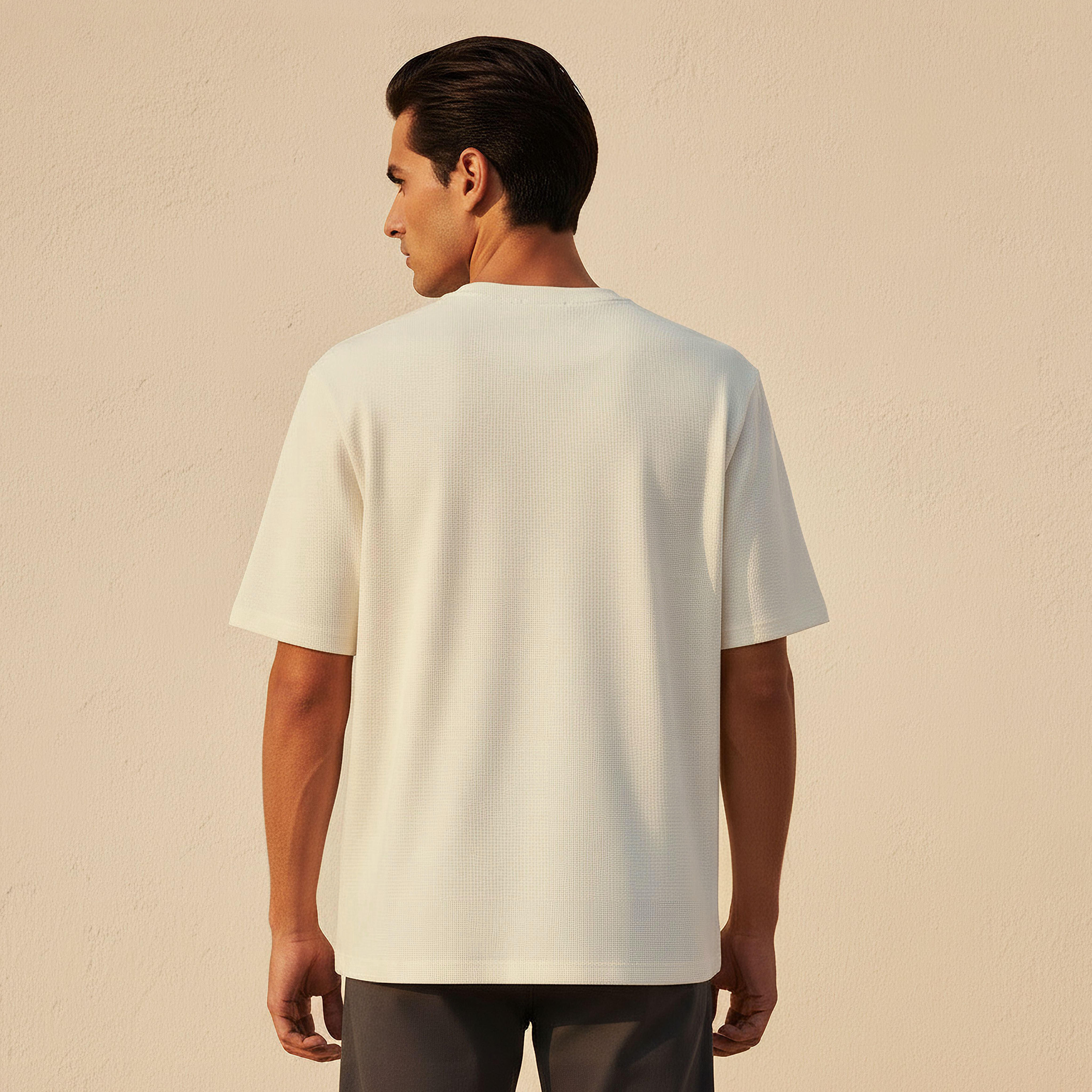 Men Relaxed Fit Crew Neck Short Sleeves Textured T-shirt-men-clothing-tshirtsandpolos-tshirts-image-4