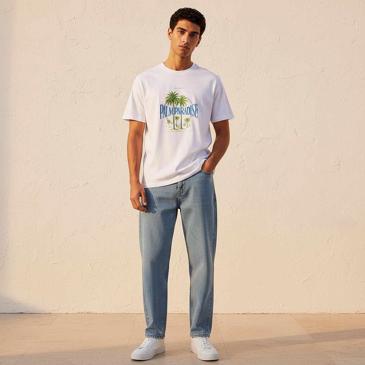 Men Slim Fit Crew Neck Short Sleeve Palm Tree Print T-shirt-men-clothing-tshirtsandpolos-tshirts-image-3