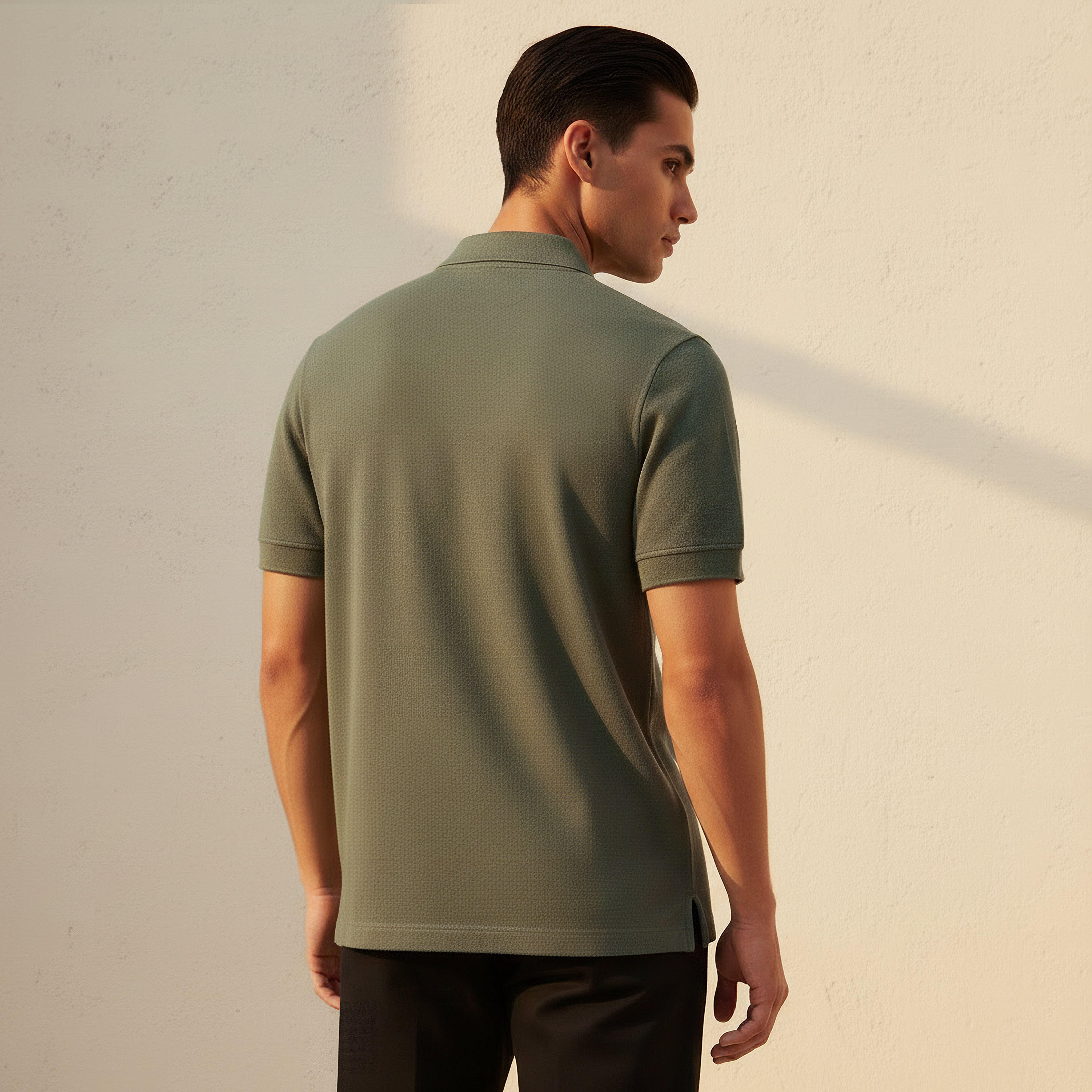 تيشيرت بولو رجالي بارز الملمس بأكمام قصيرة-men-clothing-tshirtsandpolos-polos-image-1