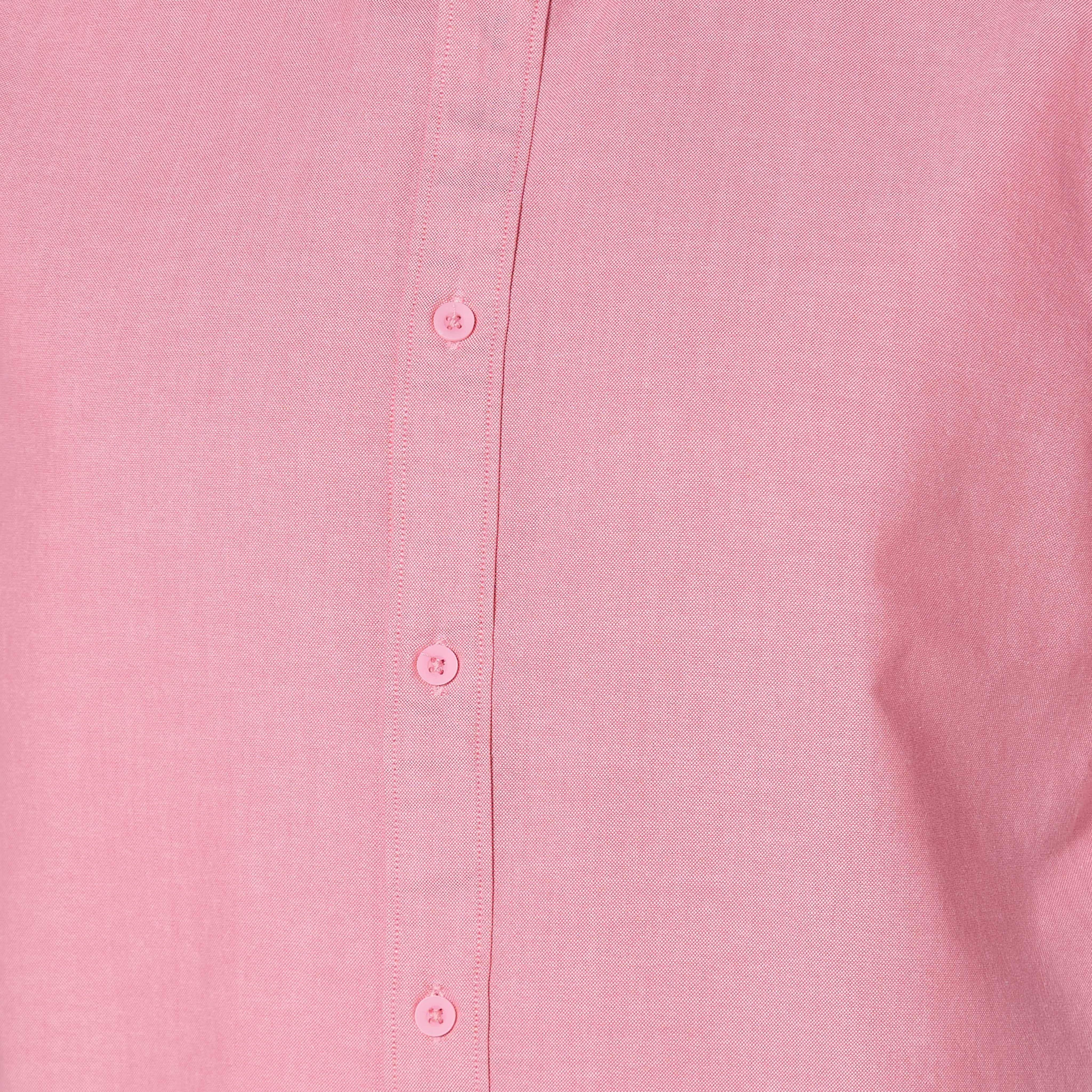 Men Regular Fit Collared Short Sleeves Oxford Shirt-men-clothing-shirts-image-2