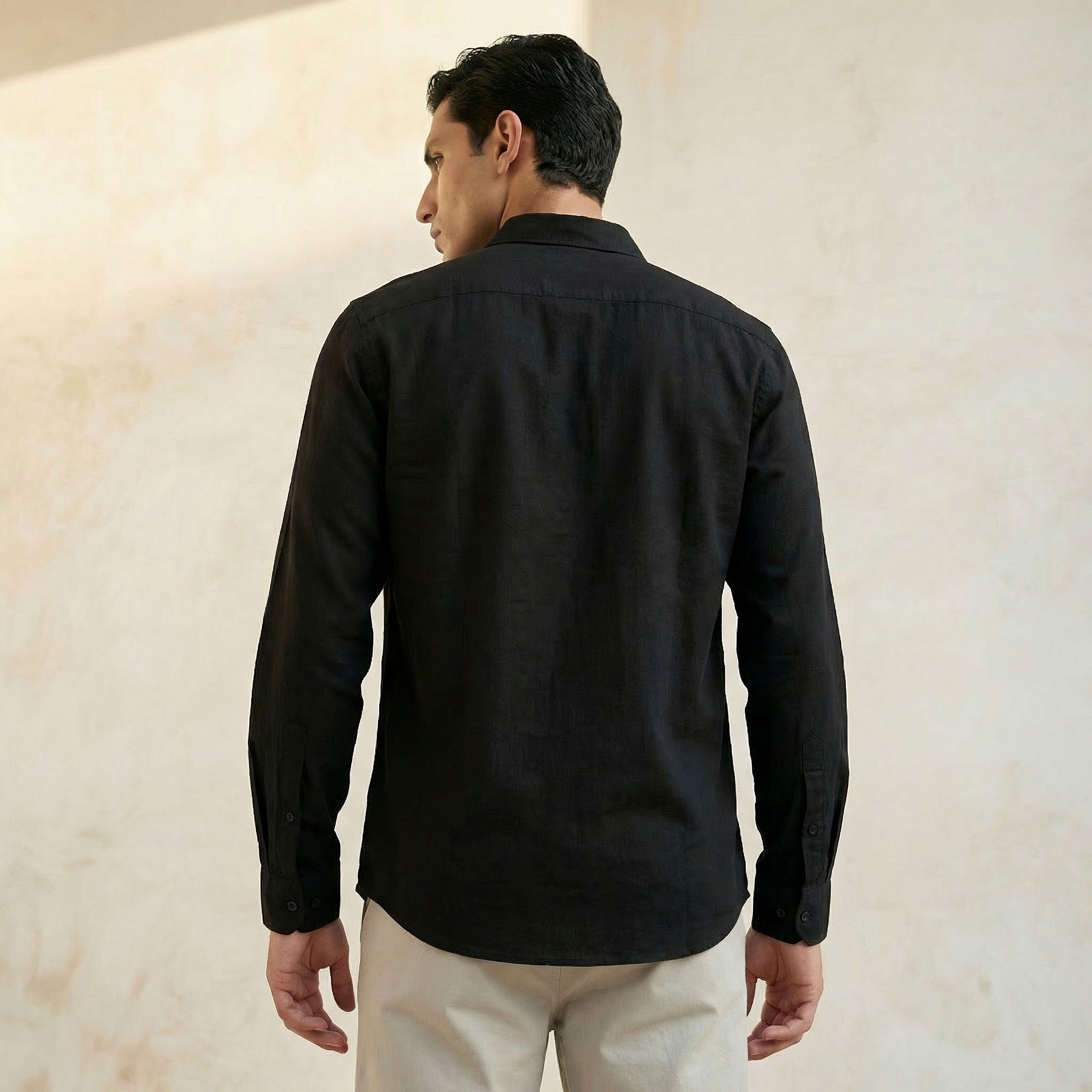 Men Regular Fit Collared Long Sleeve Shirt-men-clothing-shirts-image-4