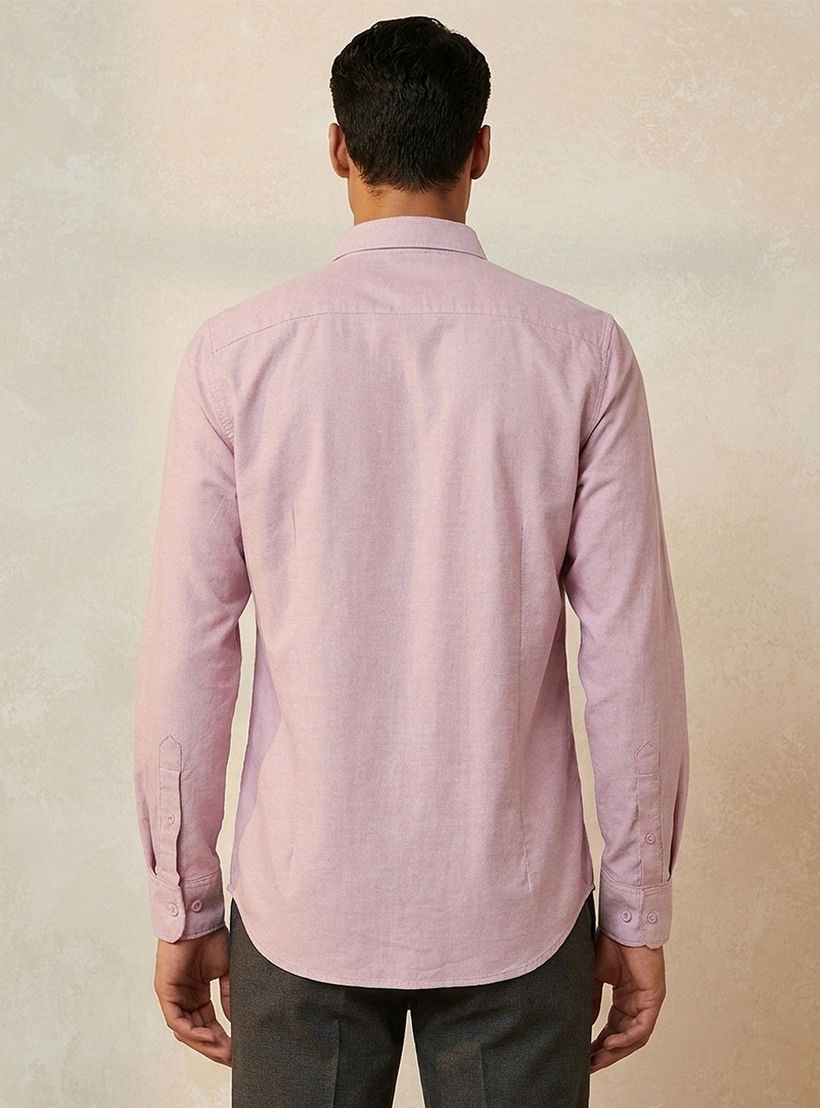 Splash Basic Regular Fit Button-Down Collar Textured Long Sleeves Shirt-men-clothing-shirts-image-4
