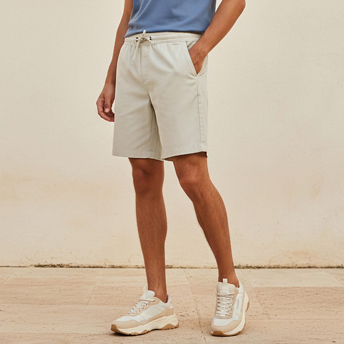 Men Regular Fit Shorts Cotton-men-clothing-bottoms-shorts-image-1