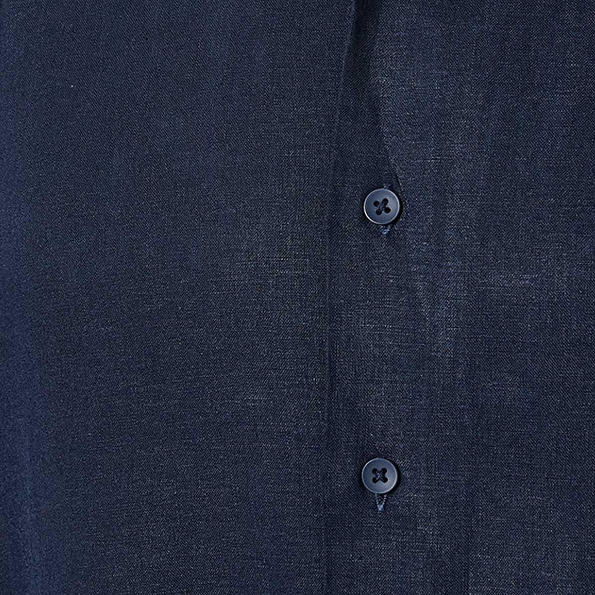 Splash Basic Regular Fit Camp Collar Linen Blend Shirt-men-clothing-shirts-image-2