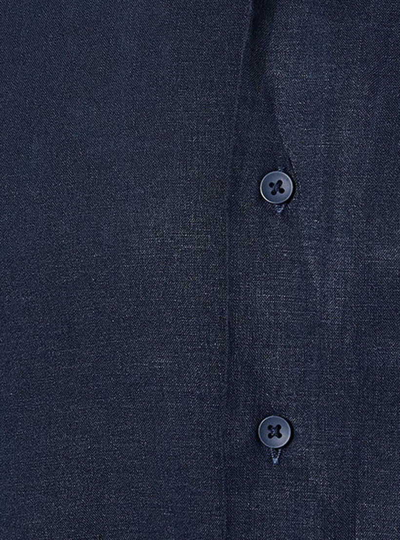 Splash Basic Regular Fit Camp Collar Linen Blend Shirt-men-clothing-shirts-image-2