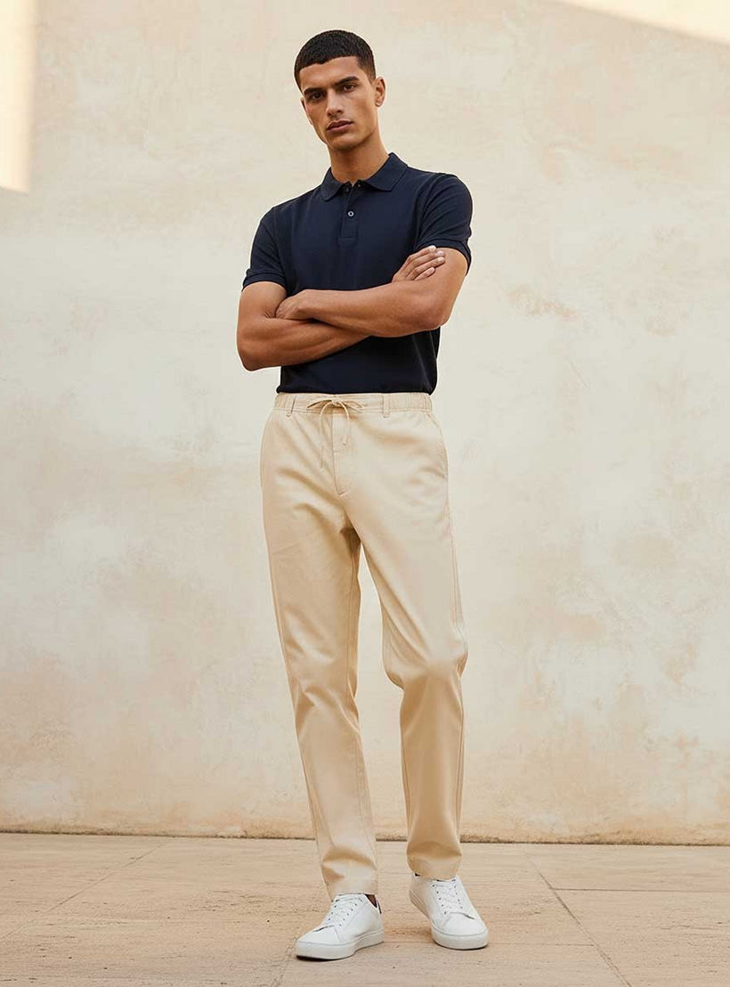 بنطلون مزيج كتان بقصة مريحة من سبلاش بيزك-men-clothing-trousersandchinos-trousers-image-3