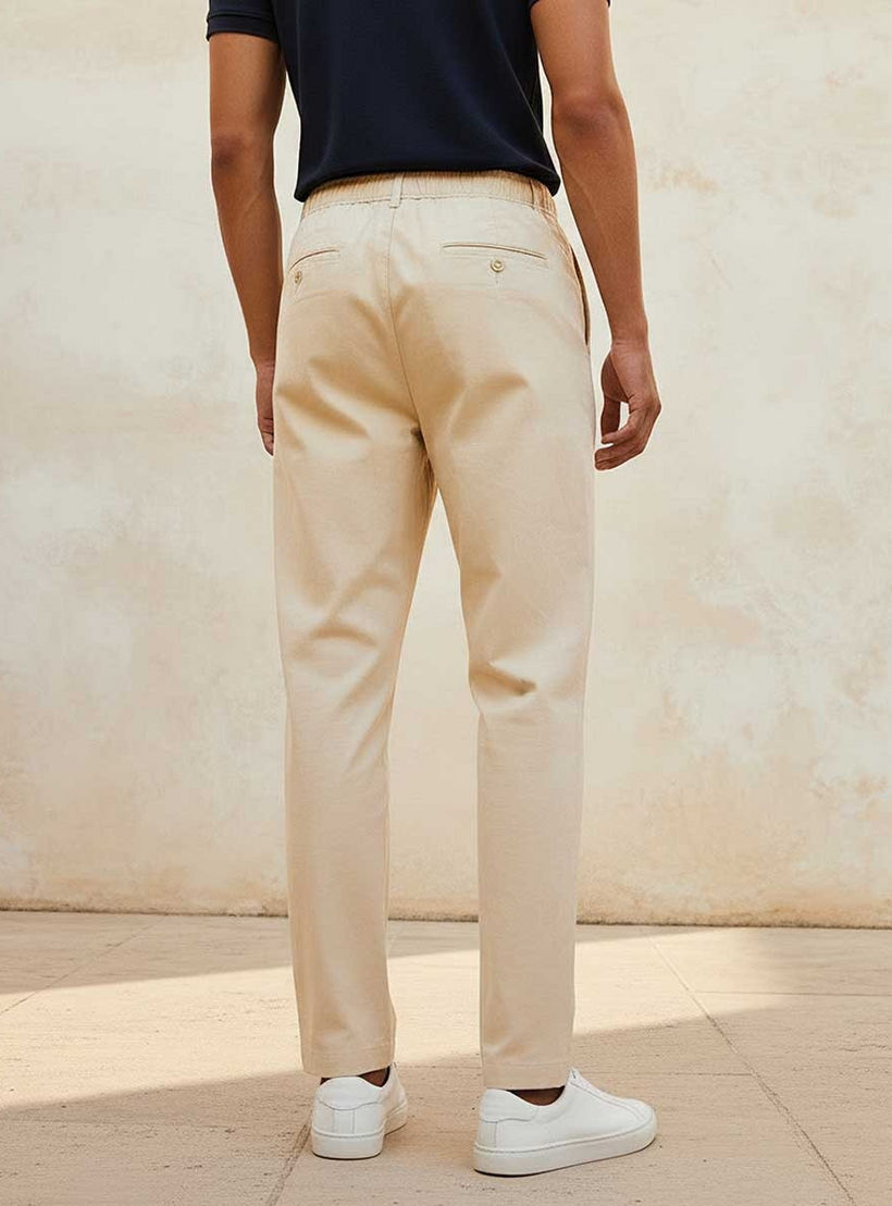 بنطلون مزيج كتان بقصة مريحة من سبلاش بيزك-men-clothing-trousersandchinos-trousers-image-4