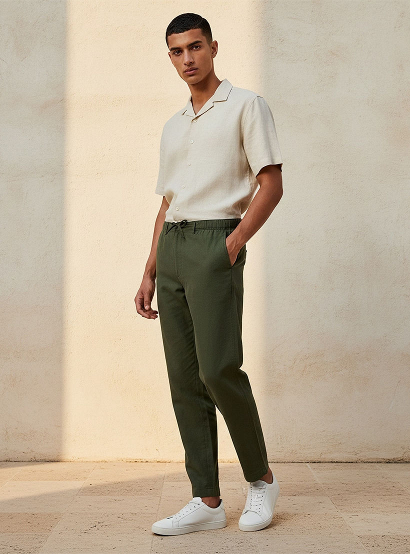 Splash Basic Relaxed Fit Linen Blend Pants-men-clothing-trousersandchinos-trousers-image-3