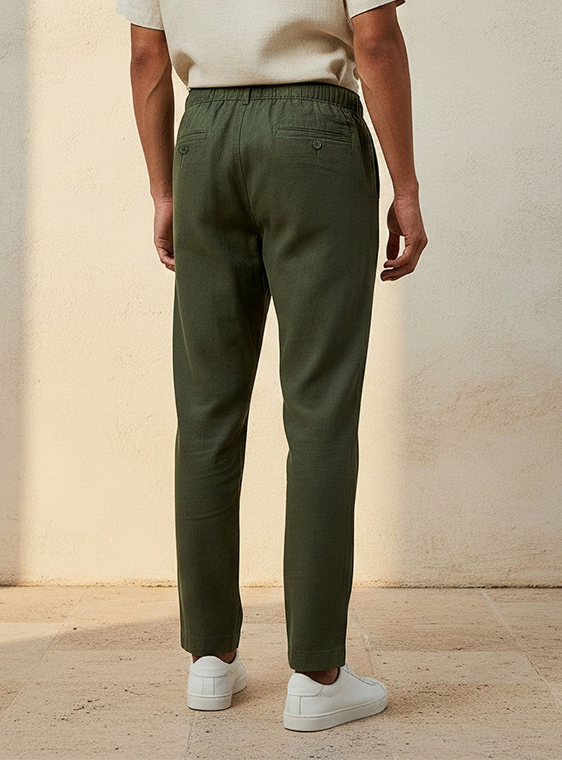 Splash Basic Relaxed Fit Linen Blend Pants-men-clothing-trousersandchinos-trousers-image-4