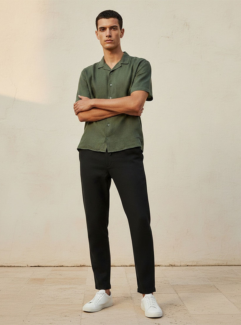 بنطلون مزيج كتان بقصة مريحة من سبلاش بيزك-men-clothing-trousersandchinos-trousers-image-3