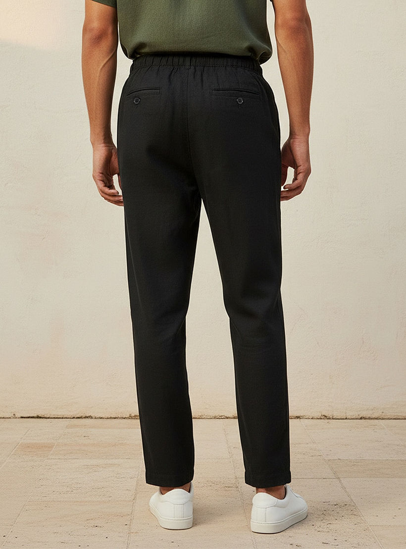 بنطلون مزيج كتان بقصة مريحة من سبلاش بيزك-men-clothing-trousersandchinos-trousers-image-4