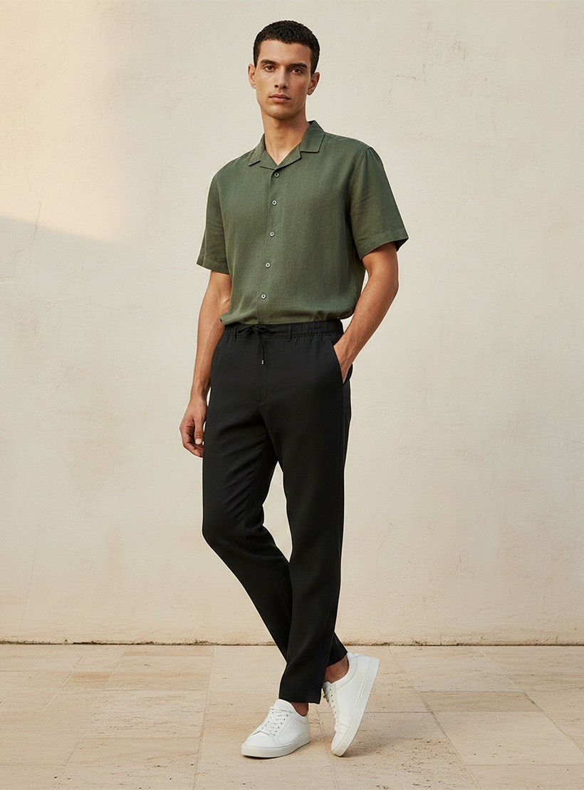 بنطلون مزيج كتان بقصة مريحة من سبلاش بيزك-men-clothing-trousersandchinos-trousers-image-5
