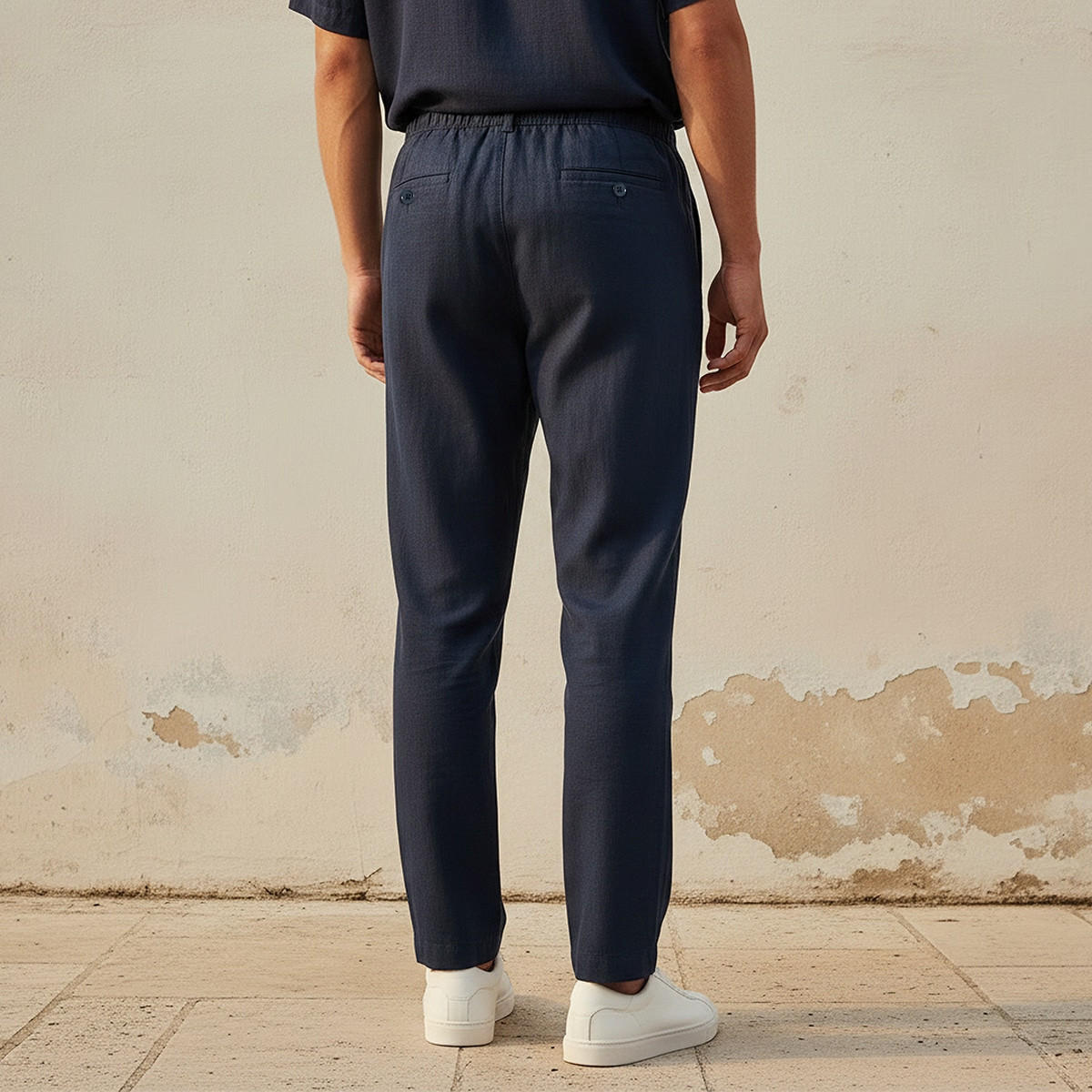 Splash Basic Relaxed Fit Linen Blend Pants-men-clothing-trousersandchinos-trousers-image-4