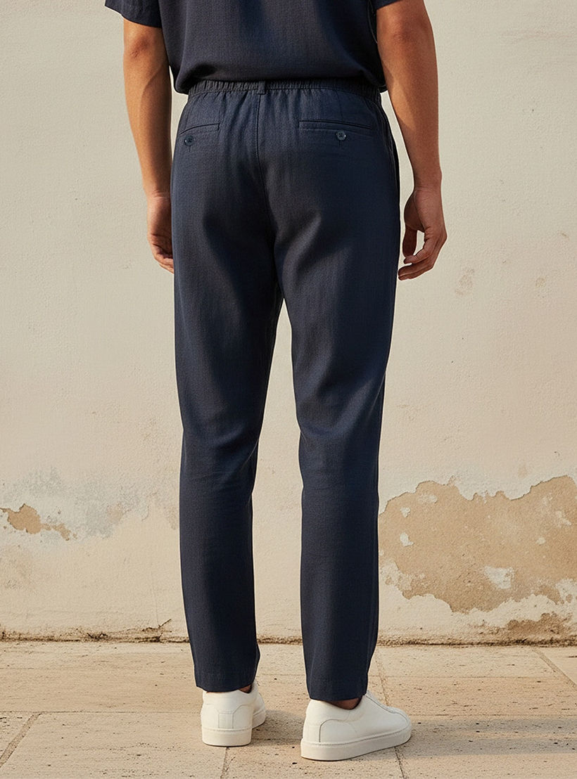 Splash Basic Relaxed Fit Linen Blend Pants-men-clothing-trousersandchinos-trousers-image-4