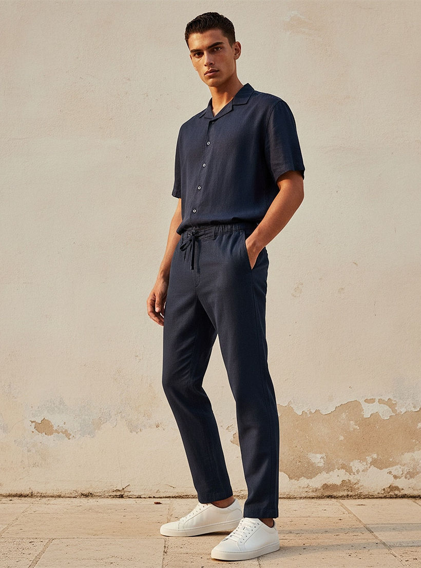 Splash Basic Relaxed Fit Linen Blend Pants-men-clothing-trousersandchinos-trousers-image-6