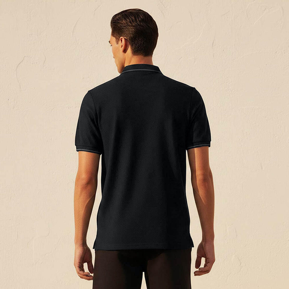 تيشيرت بولو رجالي مقلم بأكمام قصيرة-men-clothing-tshirtsandpolos-polos-image-4