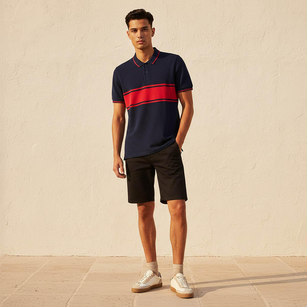 Men Short Sleeves Striped Polo T-shirt-men-clothing-tshirtsandpolos-polos-image-3