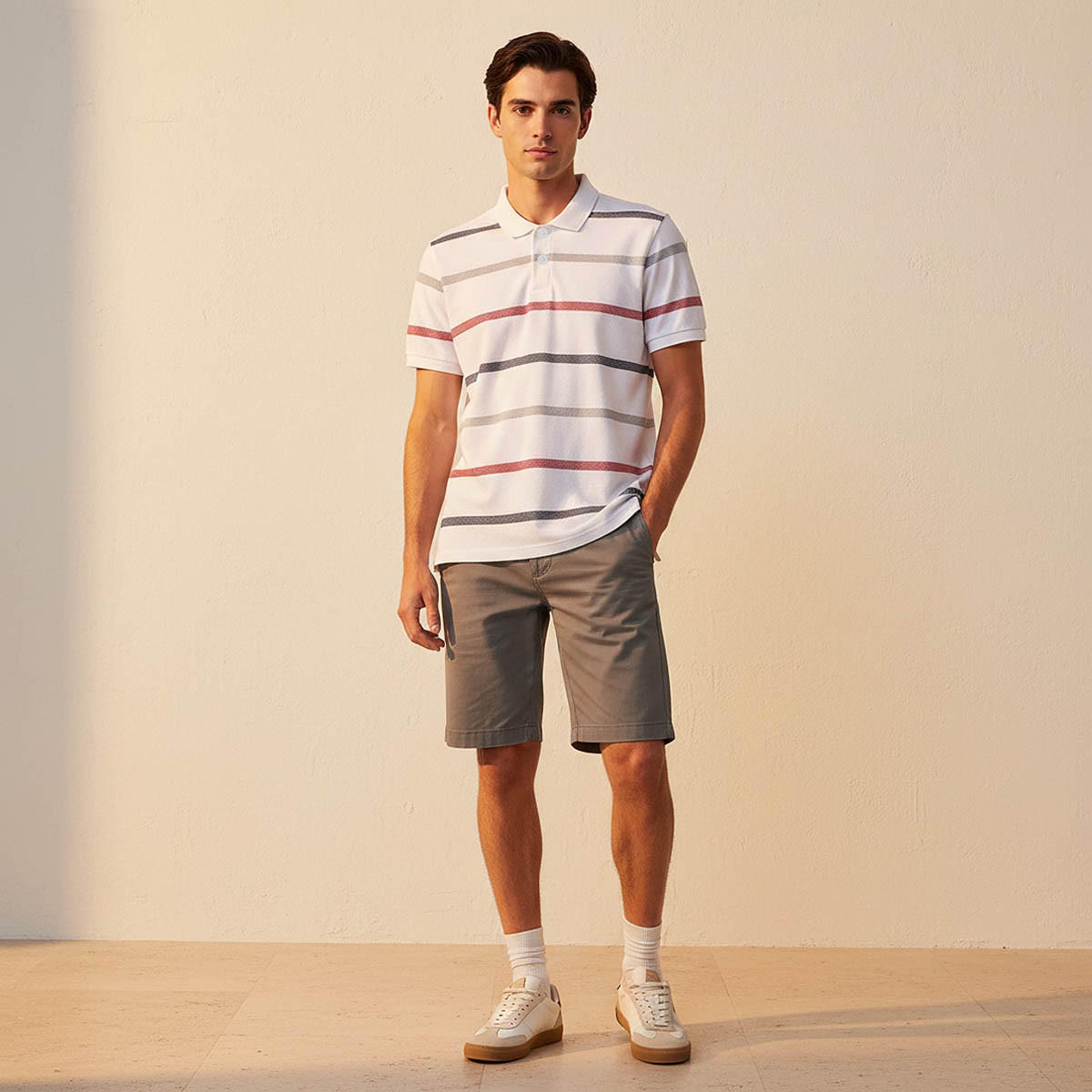 Men Short Sleeves Striped Polo T-shirt-men-clothing-tshirtsandpolos-polos-image-3