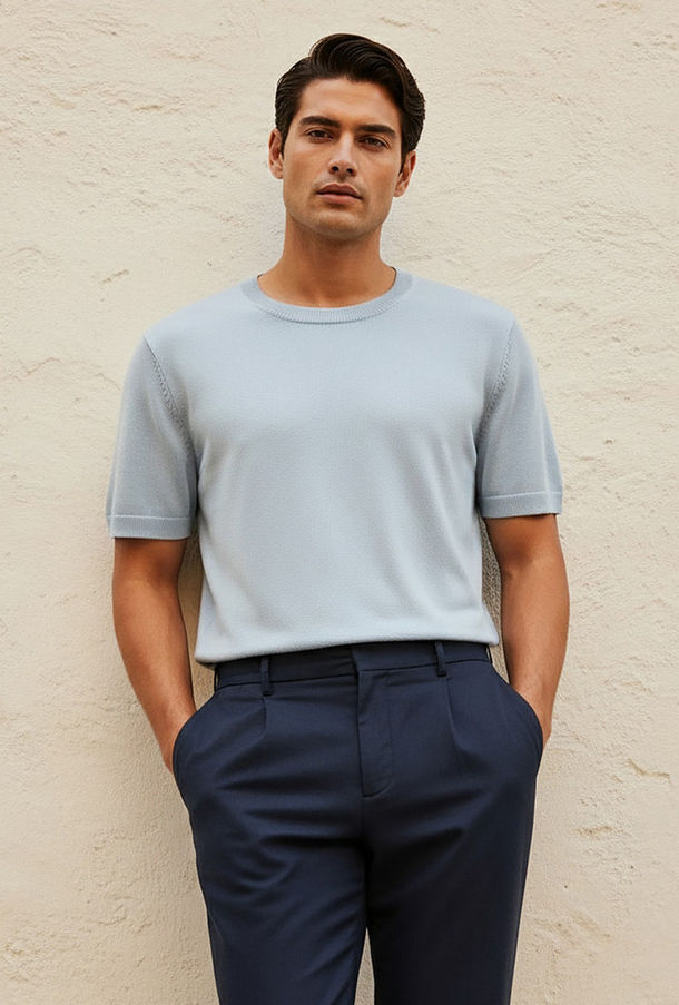 Men Regular Fit Crew Neck Short Sleeve T-shirt-men-clothing-tshirtsandpolos-image-1