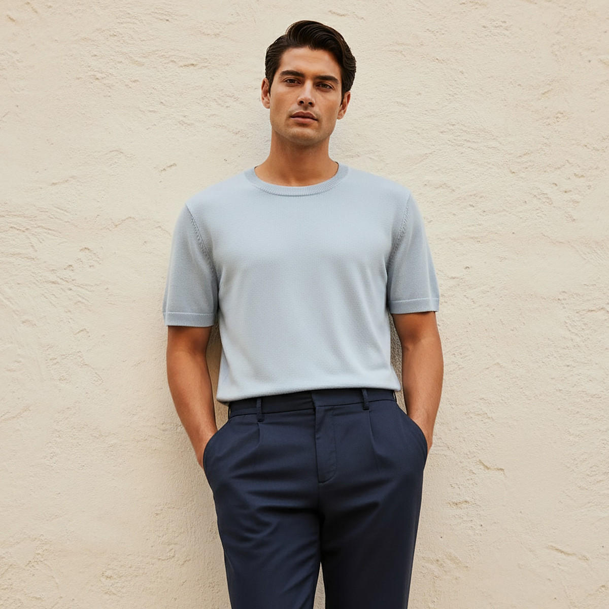 Men Regular Fit Crew Neck Short Sleeve T-shirt-men-clothing-tshirtsandpolos-tshirts-image-1