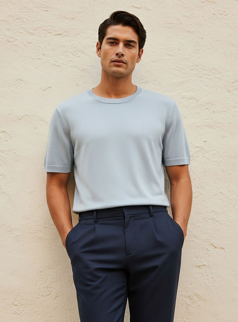 Men Regular Fit Crew Neck Short Sleeve T-shirt-men-clothing-tshirtsandpolos-tshirts-image-1