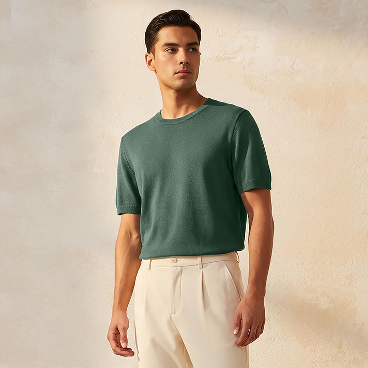 Men Regular Fit Crew Neck Short Sleeve T-shirt-men-clothing-tshirtsandpolos-tshirts-image-1