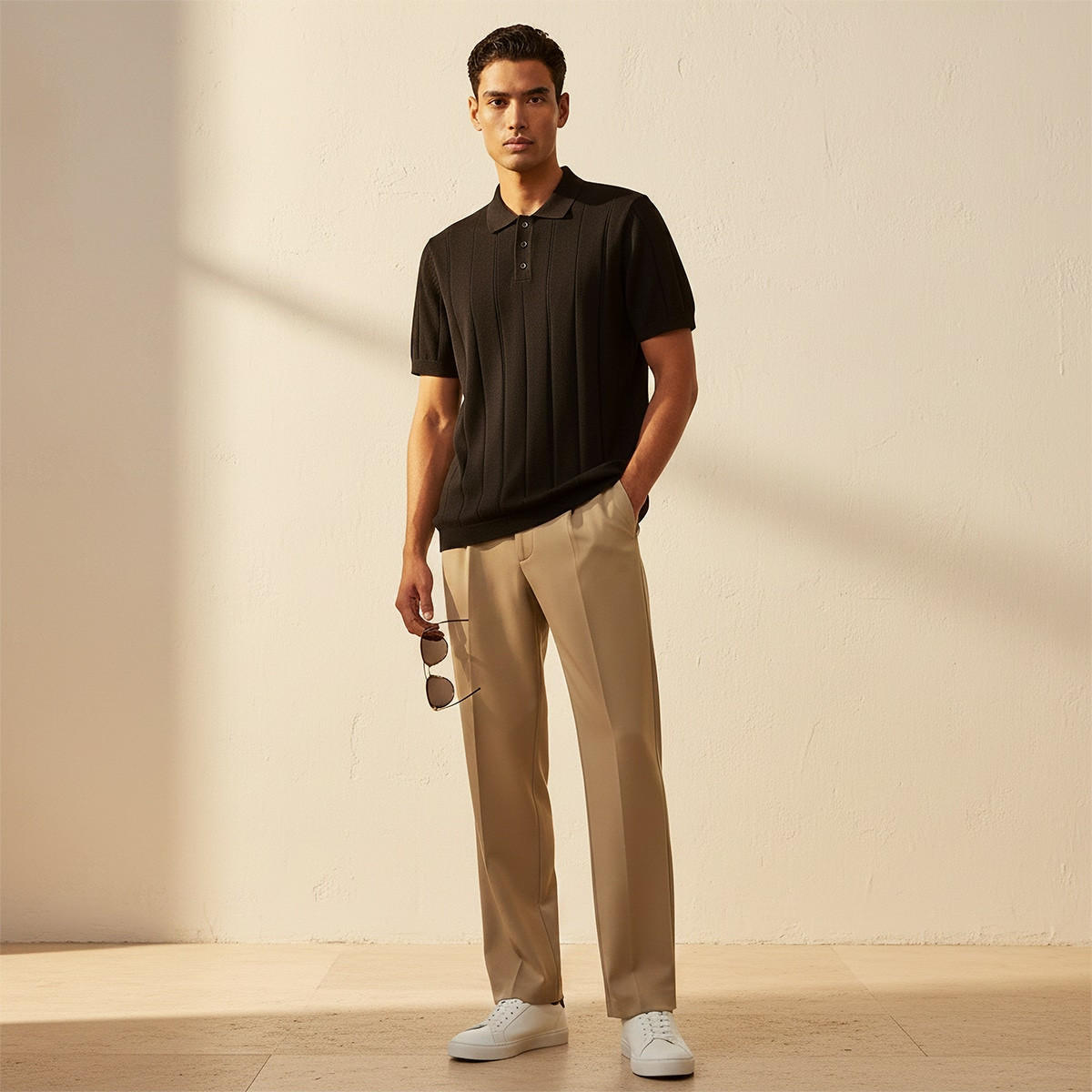 Splash Basic Short Sleeves Textured Polo T-shirt-men-clothing-tshirtsandpolos-polos-image-3