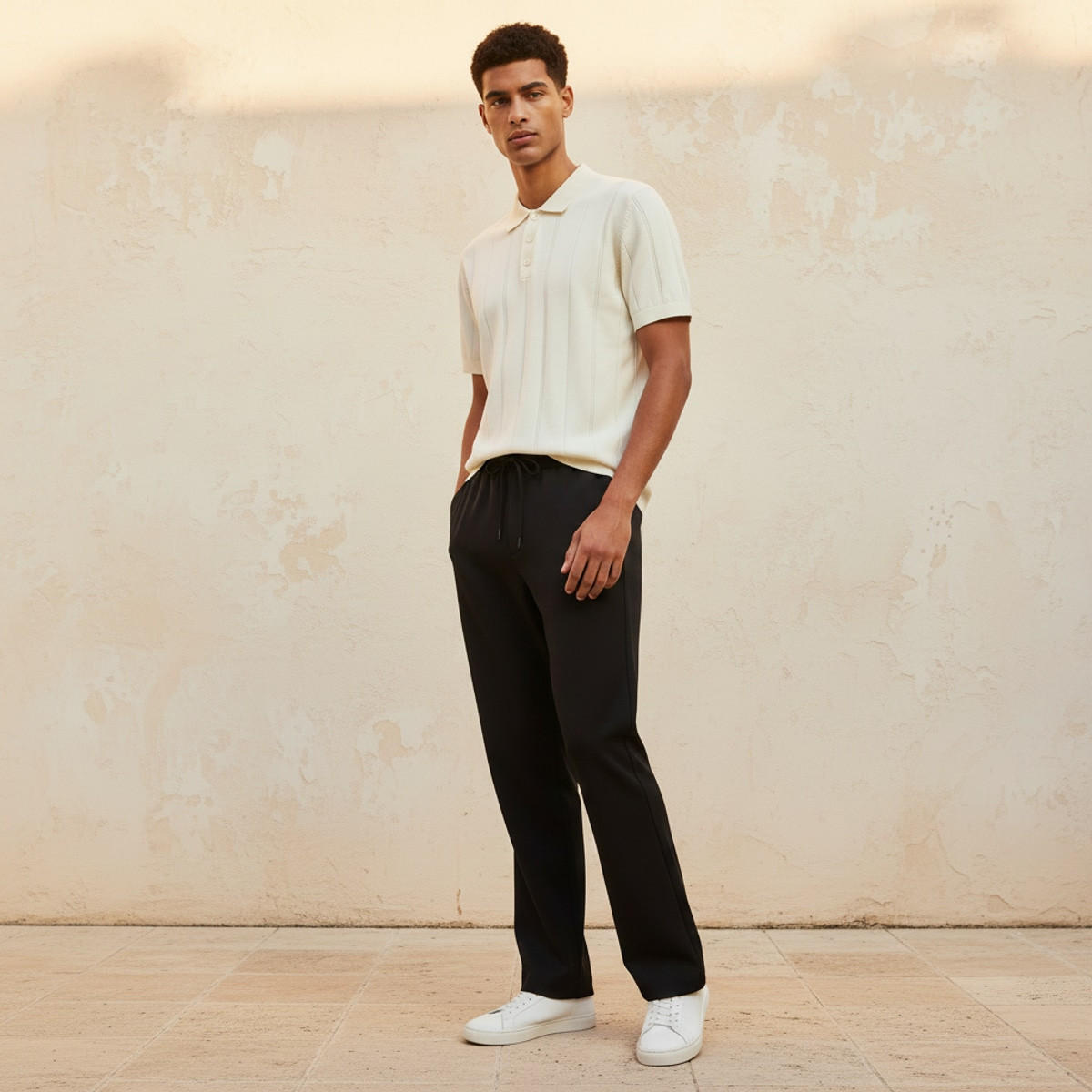Splash Basic Short Sleeves Textured Polo T-shirt-men-clothing-tshirtsandpolos-polos-image-2