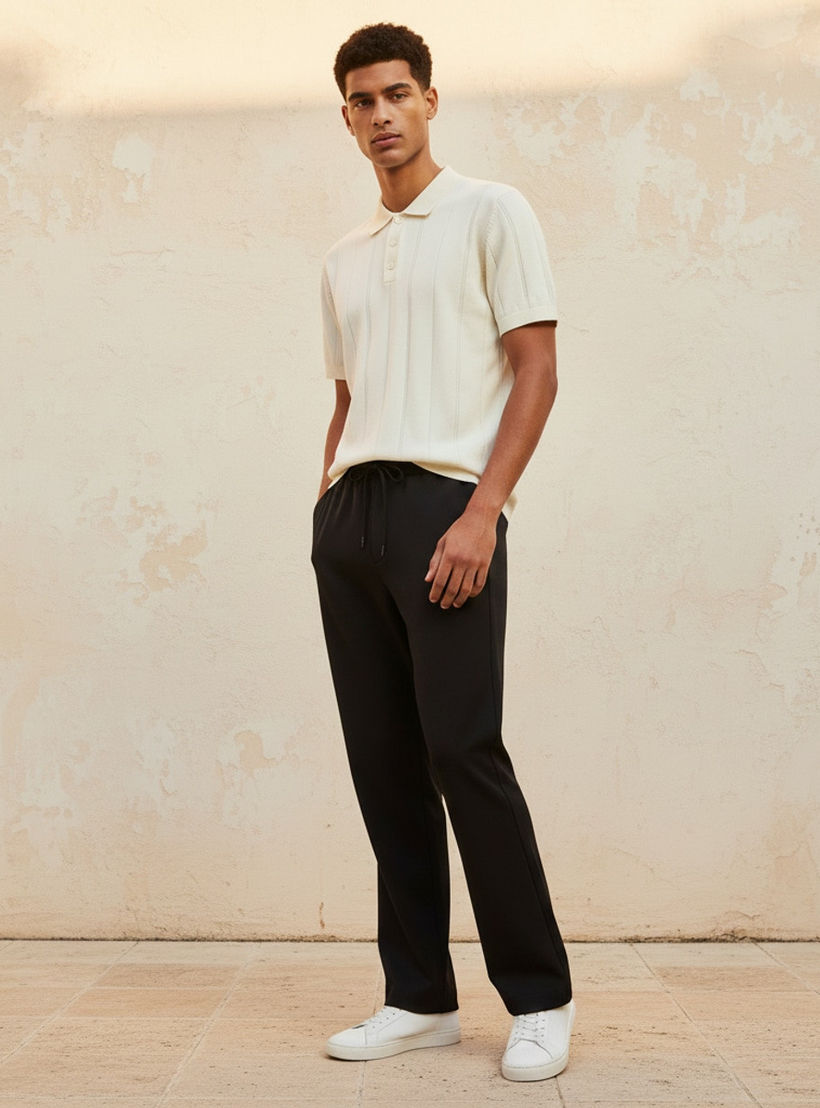 Splash Basic Short Sleeves Textured Polo T-shirt-men-clothing-tshirtsandpolos-polos-image-2