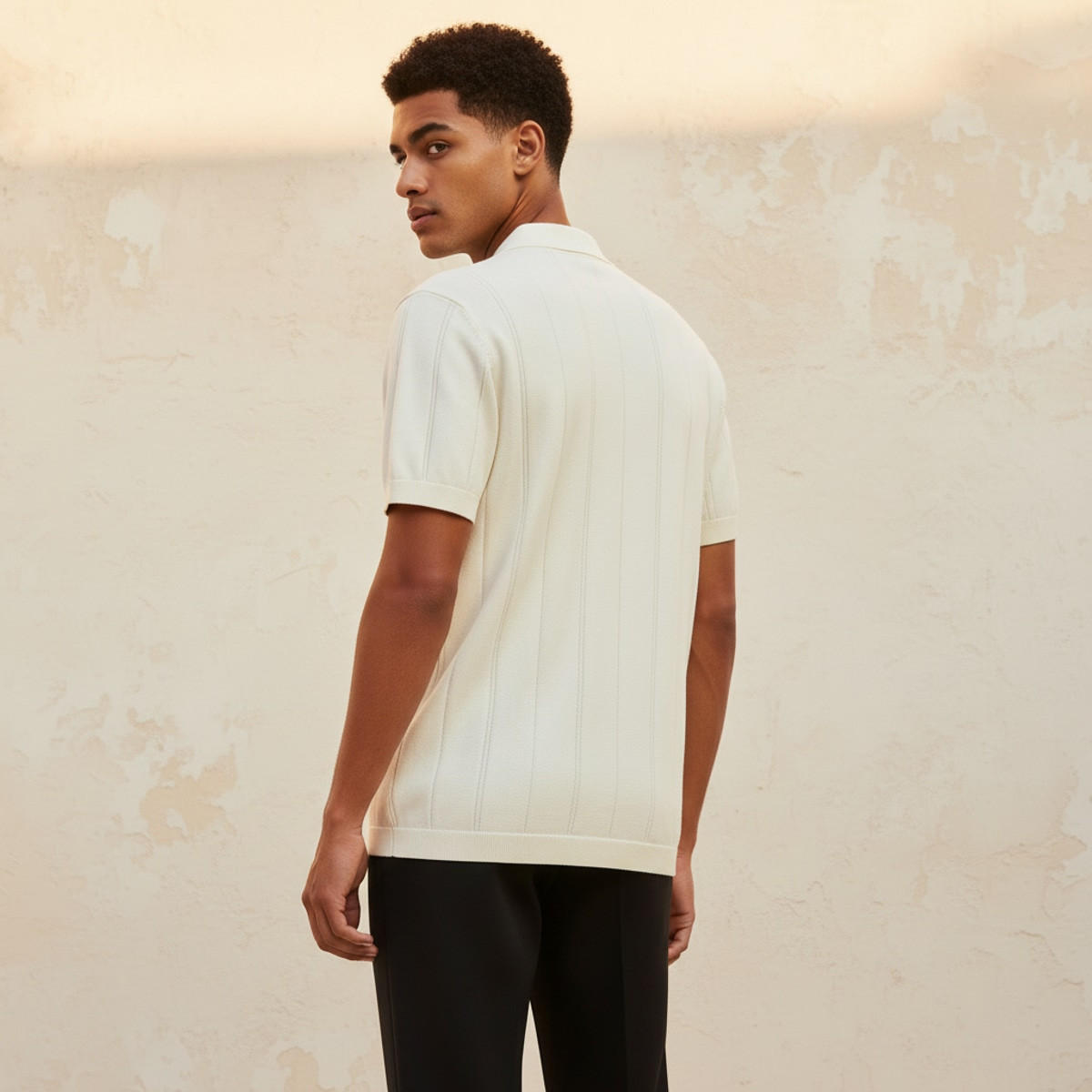 Splash Basic Short Sleeves Textured Polo T-shirt-men-clothing-tshirtsandpolos-polos-image-3
