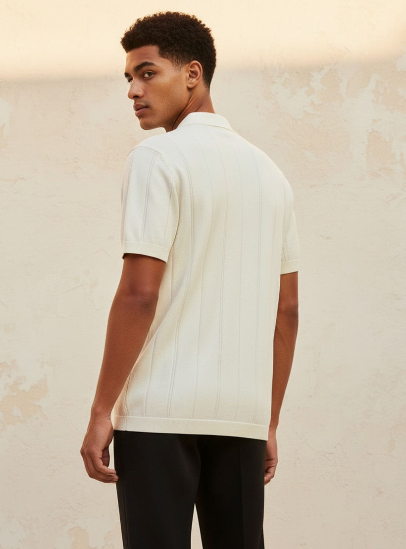 Splash Basic Short Sleeves Textured Polo T-shirt-men-clothing-tshirtsandpolos-polos-image-3