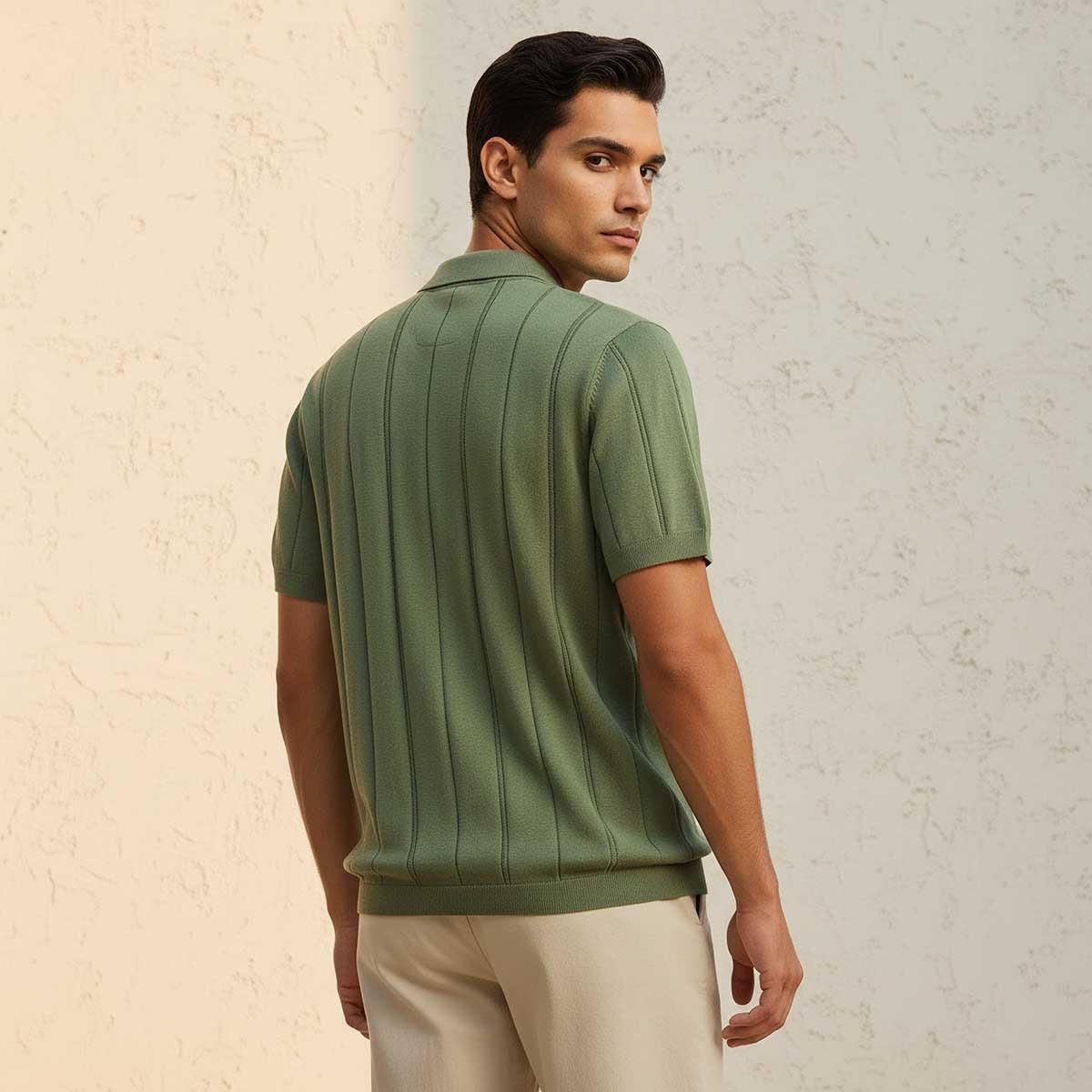 Splash Basic Short Sleeves Textured Polo T-shirt-men-clothing-tshirtsandpolos-polos-image-4