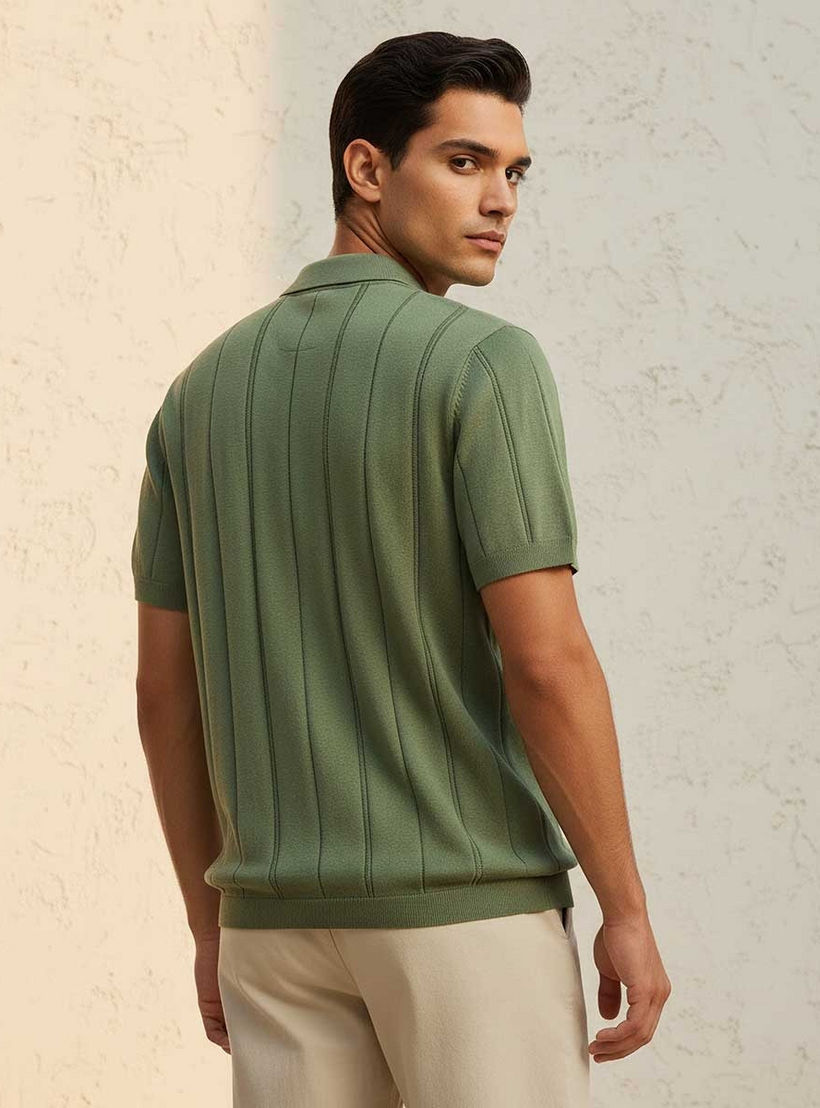 Splash Basic Short Sleeves Textured Polo T-shirt-men-clothing-tshirtsandpolos-polos-image-4