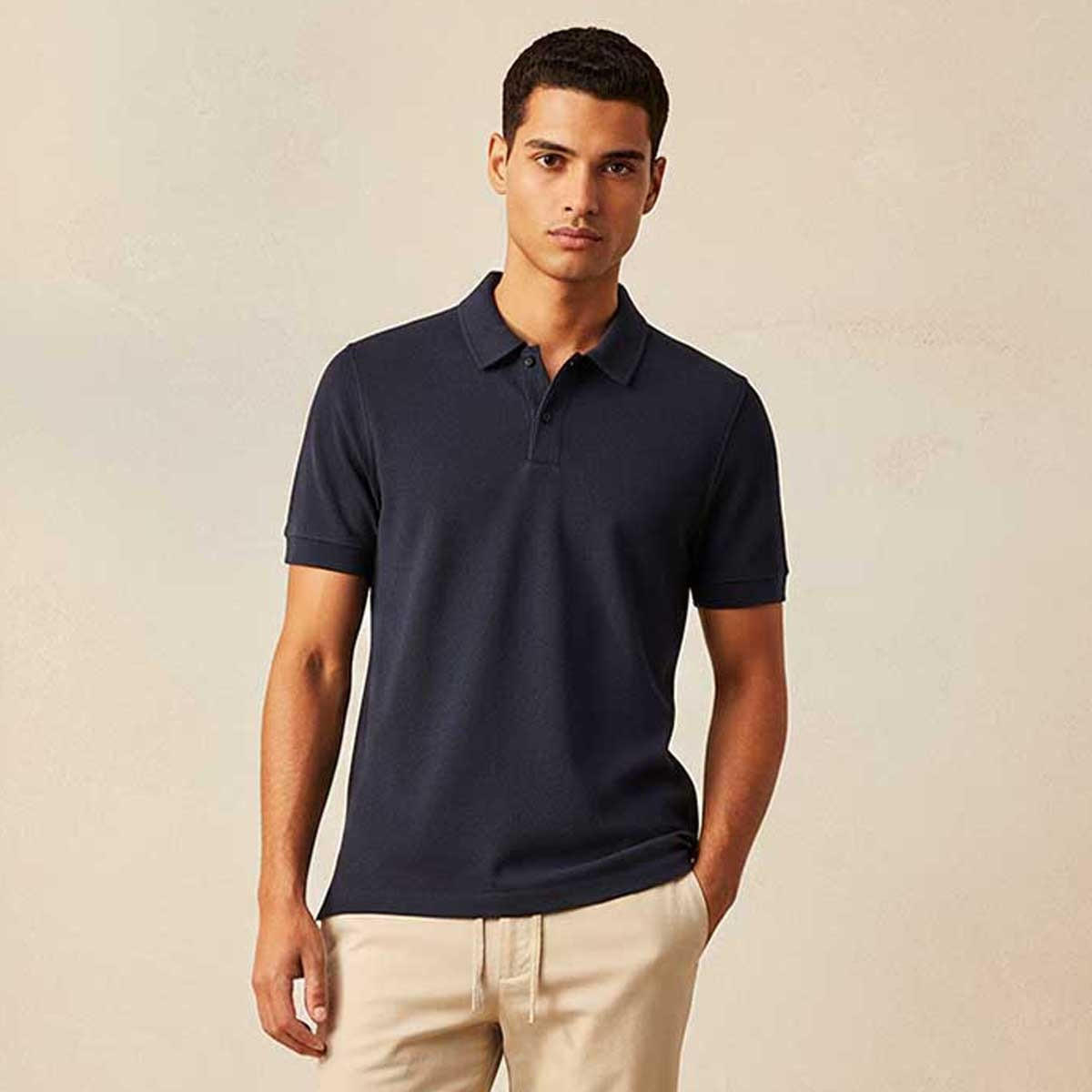 Splash Basic Short Sleeves Textured Polo T-shirt-men-clothing-tshirtsandpolos-polos-image-1