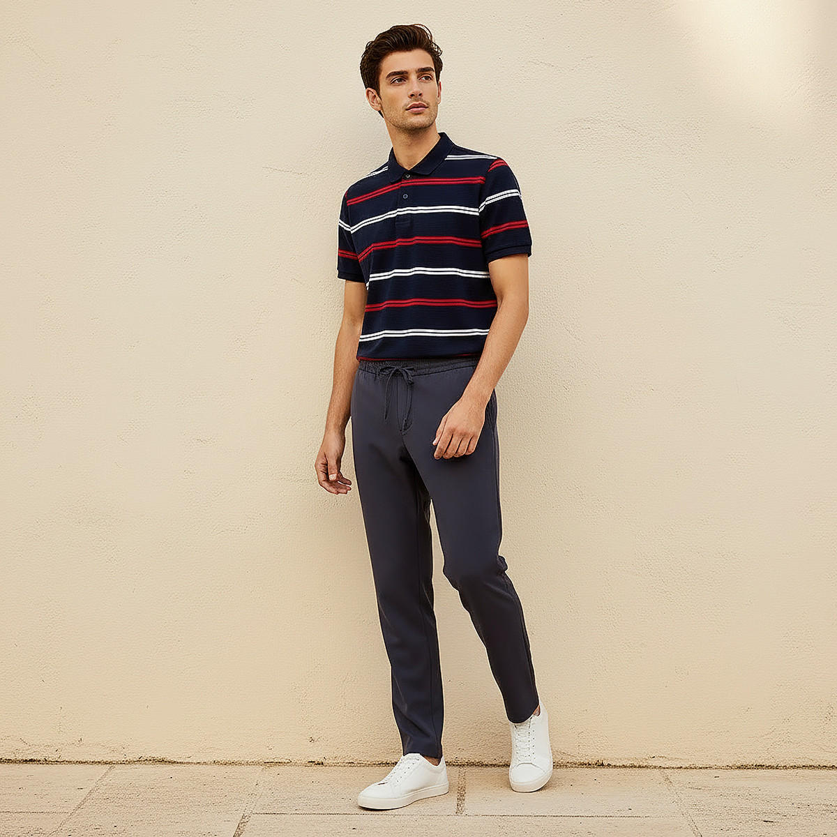 تيشيرت بولو مقلم بأكمام قصيرة للرجال-men-clothing-tshirtsandpolos-polos-image-3