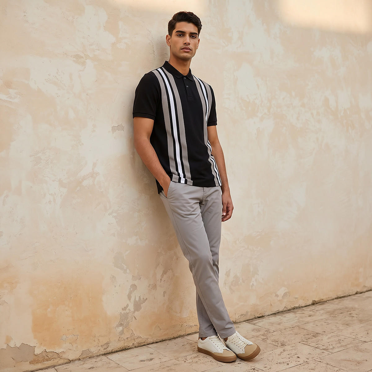 Men Short Sleeve Striped Polo T-shirt-men-clothing-tshirtsandpolos-polos-image-3