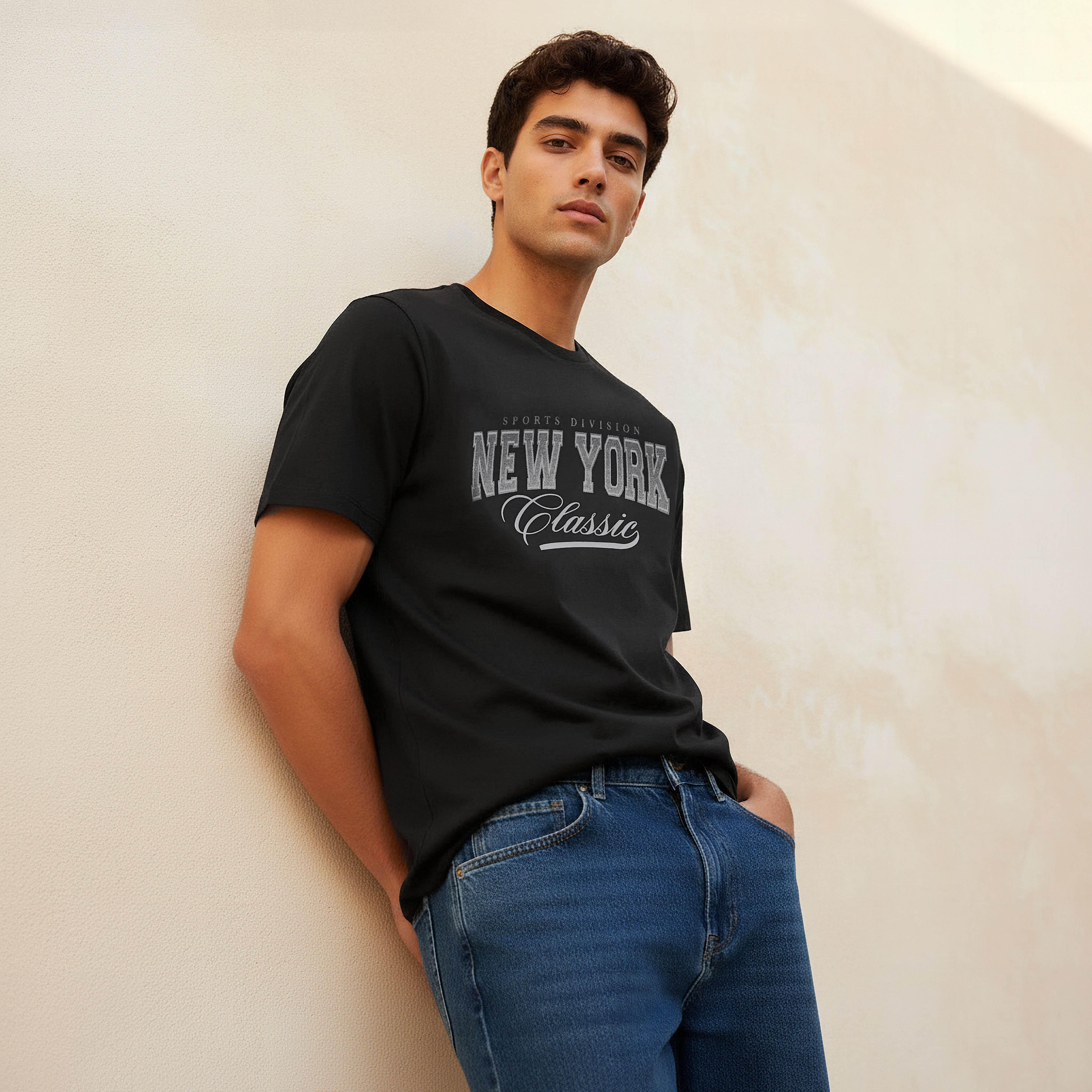 Men Slim Fit Crew Neck Short Sleeve Varsity Print T-shirt-men-clothing-tshirtsandpolos-tshirts-image-1