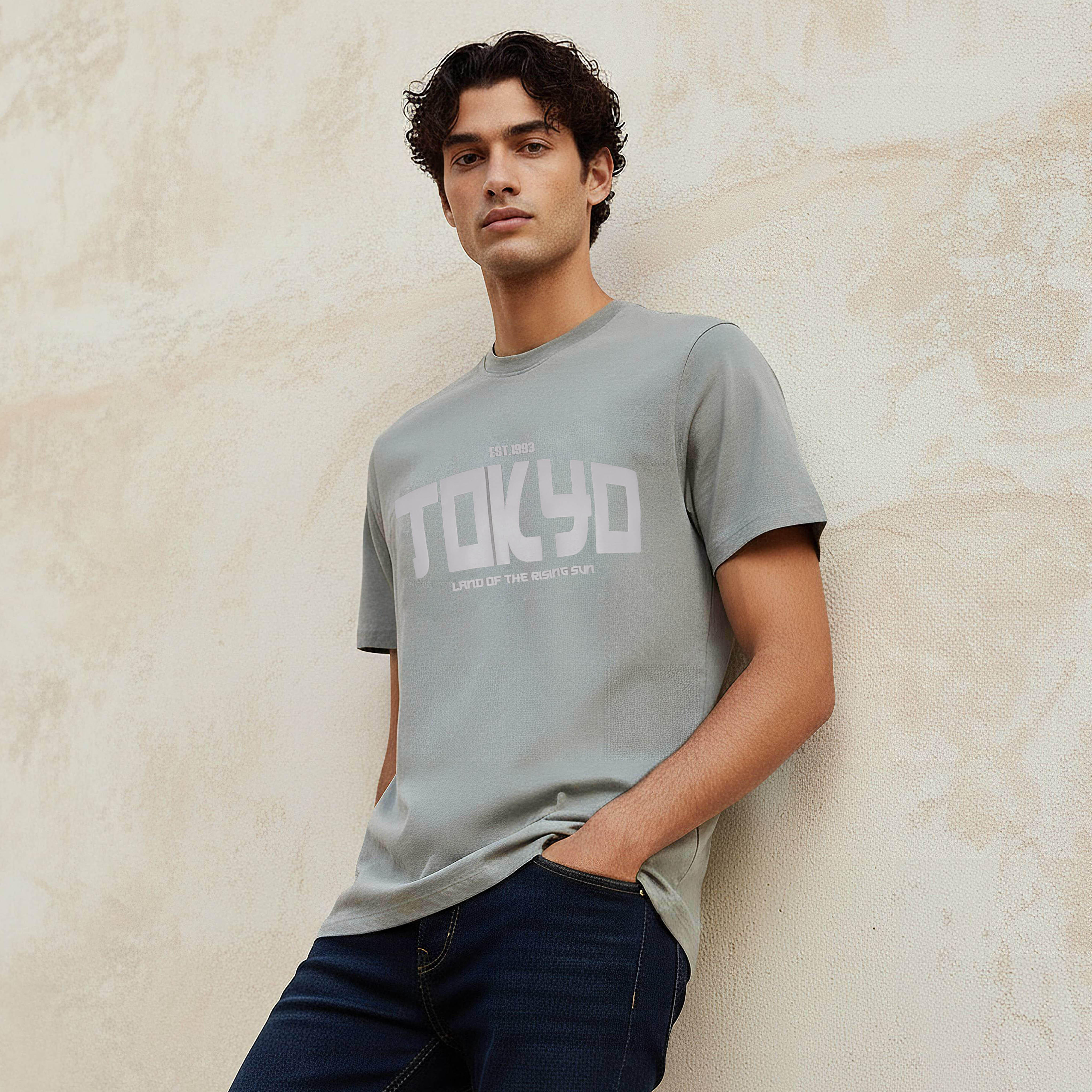 Men Slim Fit Crew Neck Short Sleeve Varsity Print T-shirt-PROMO_SP_KSA_3_BUY2FORSAR49_130625-image-1