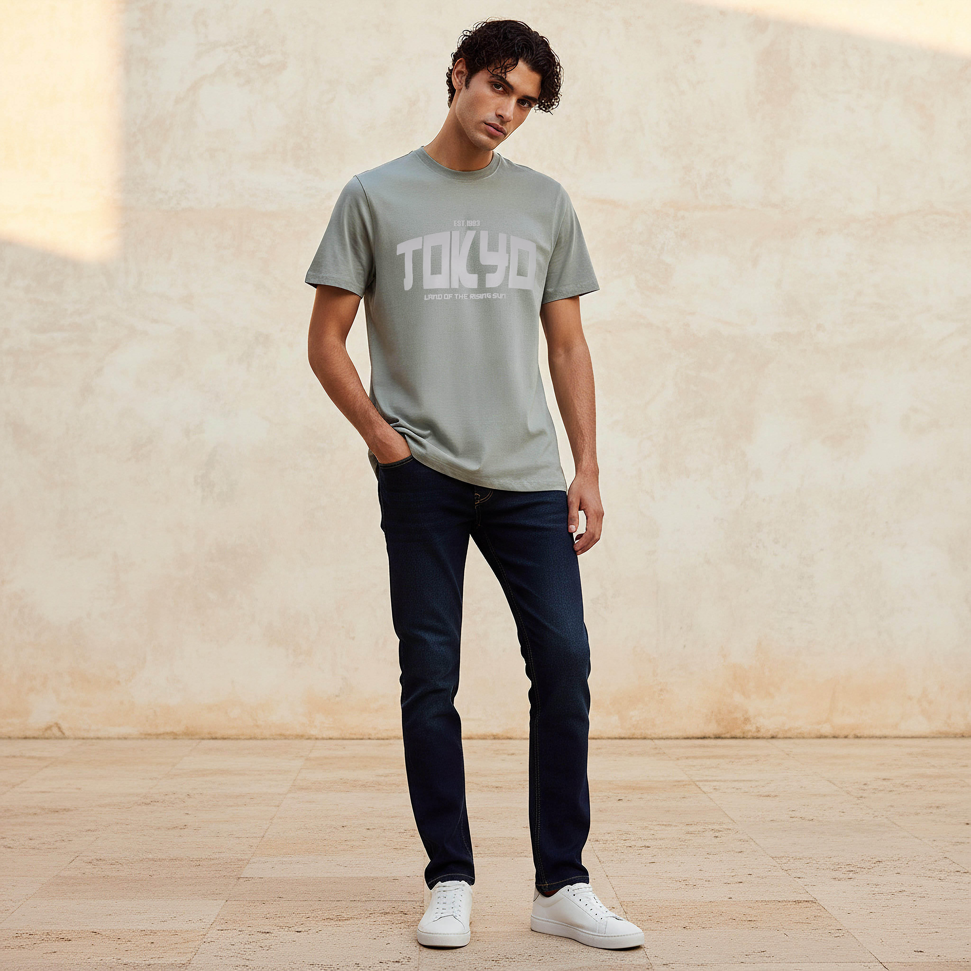 Men Slim Fit Crew Neck Short Sleeve Varsity Print T-shirt-PROMO_SP_KSA_3_BUY2FORSAR49_130625-image-3