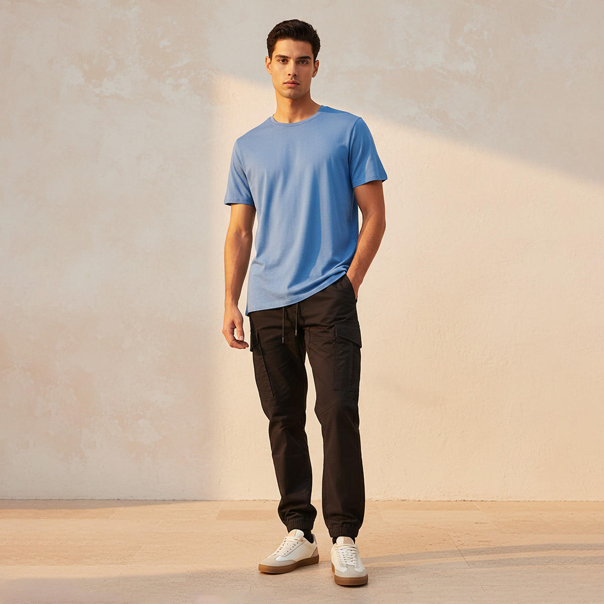 Men Regular Fit Crew Neck Short Sleeves T-shirt-men-clothing-tshirtsandpolos-tshirts-image-3
