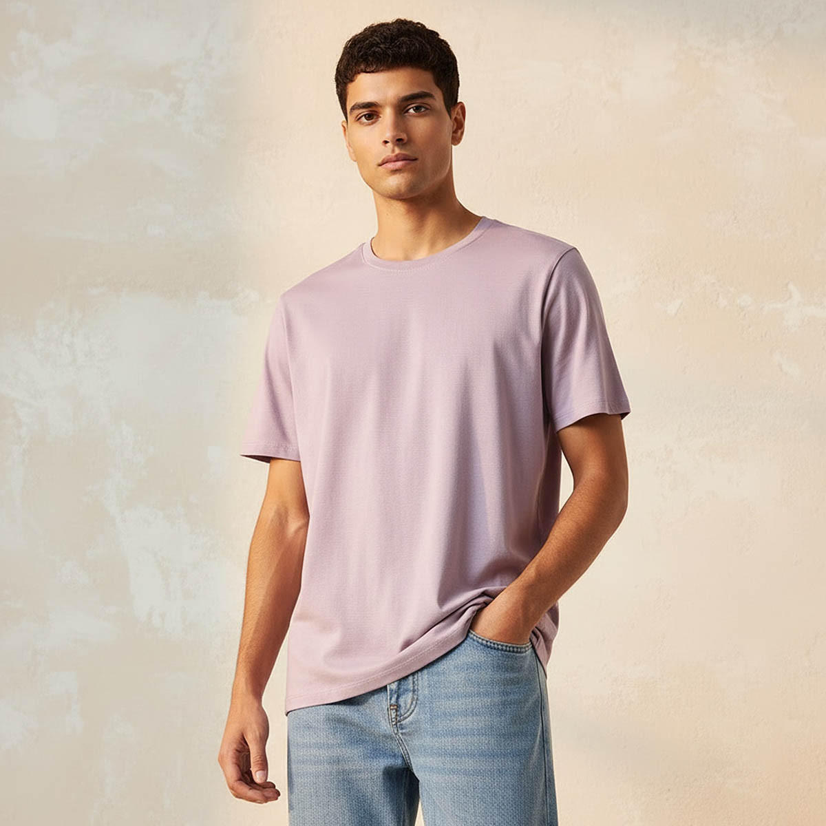 Men Regular Fit Crew Neck Short Sleeves T-shirt-men-clothing-tshirtsandpolos-tshirts-image-1