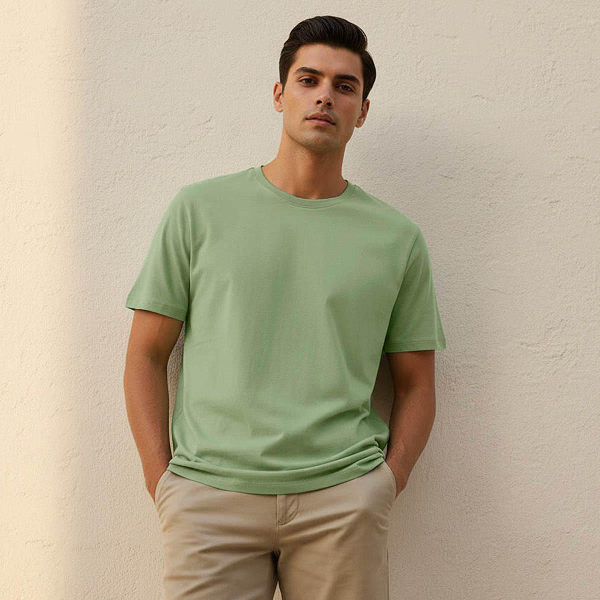 Men Regular Fit Crew Neck Short Sleeves T-shirt-men-clothing-tshirtsandpolos-tshirts-image-1