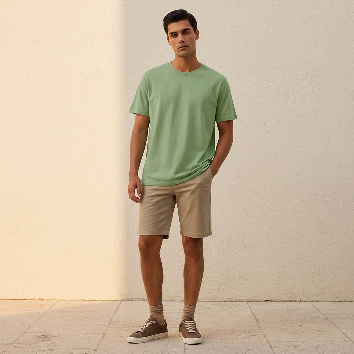 Men Regular Fit Crew Neck Short Sleeves T-shirt-men-clothing-tshirtsandpolos-tshirts-image-3