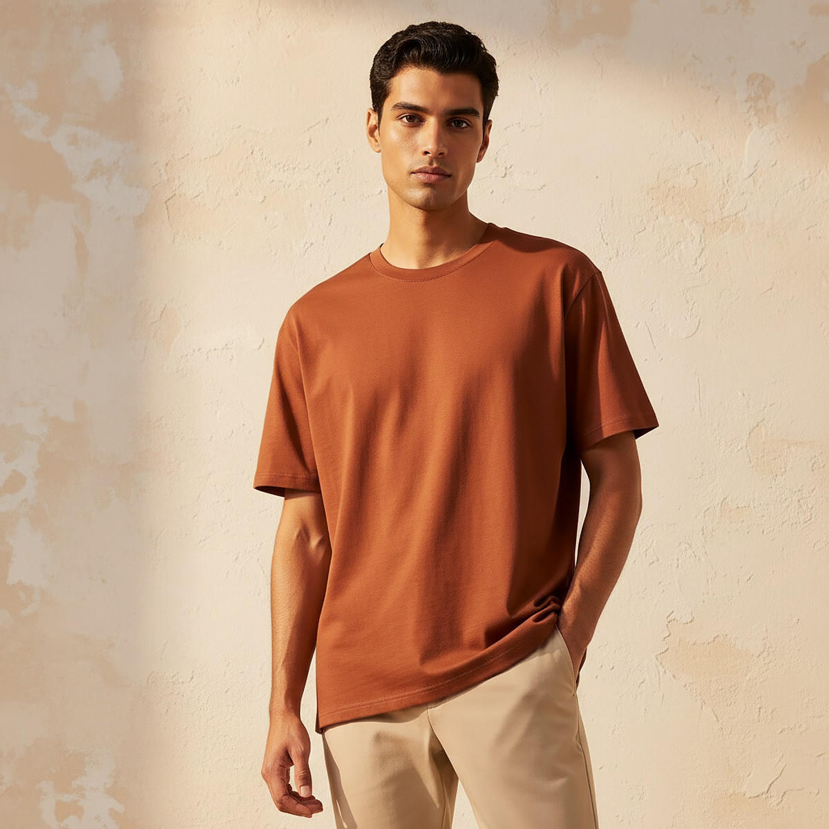 Men Relaxed Fit Crew Neck Short Sleeve T-shirt-men-clothing-tshirtsandpolos-tshirts-image-1