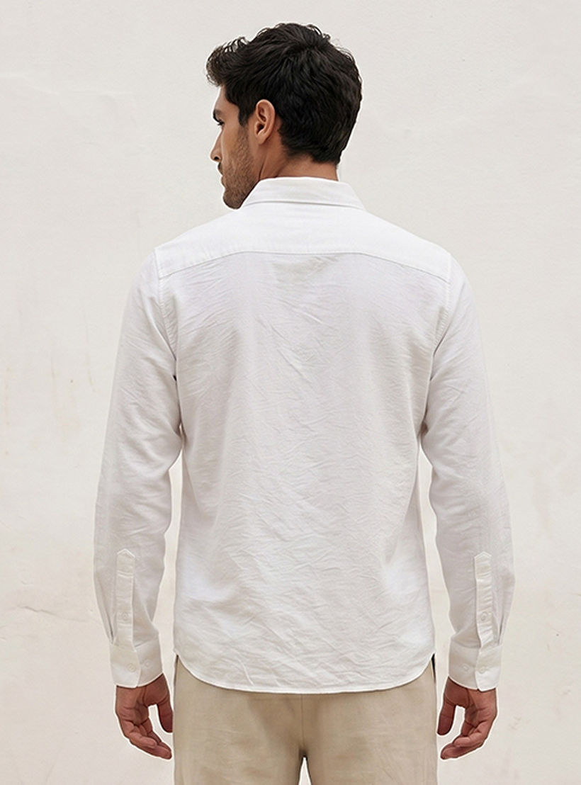 Splash Basic Regular Fit Collared Crinkled Textured Long Sleeves Shirt-men-clothing-shirts-image-4