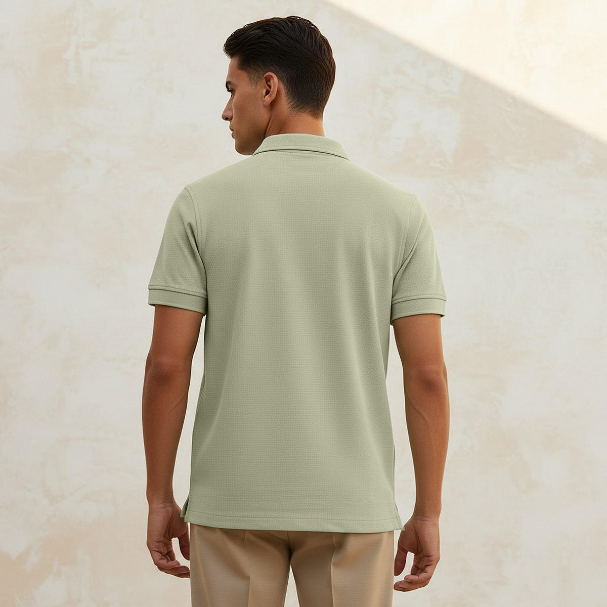 تيشيرت بولو بارز الملمس بأكمام قصيرة من سبلاش بيزك-men-clothing-tshirtsandpolos-polos-image-4